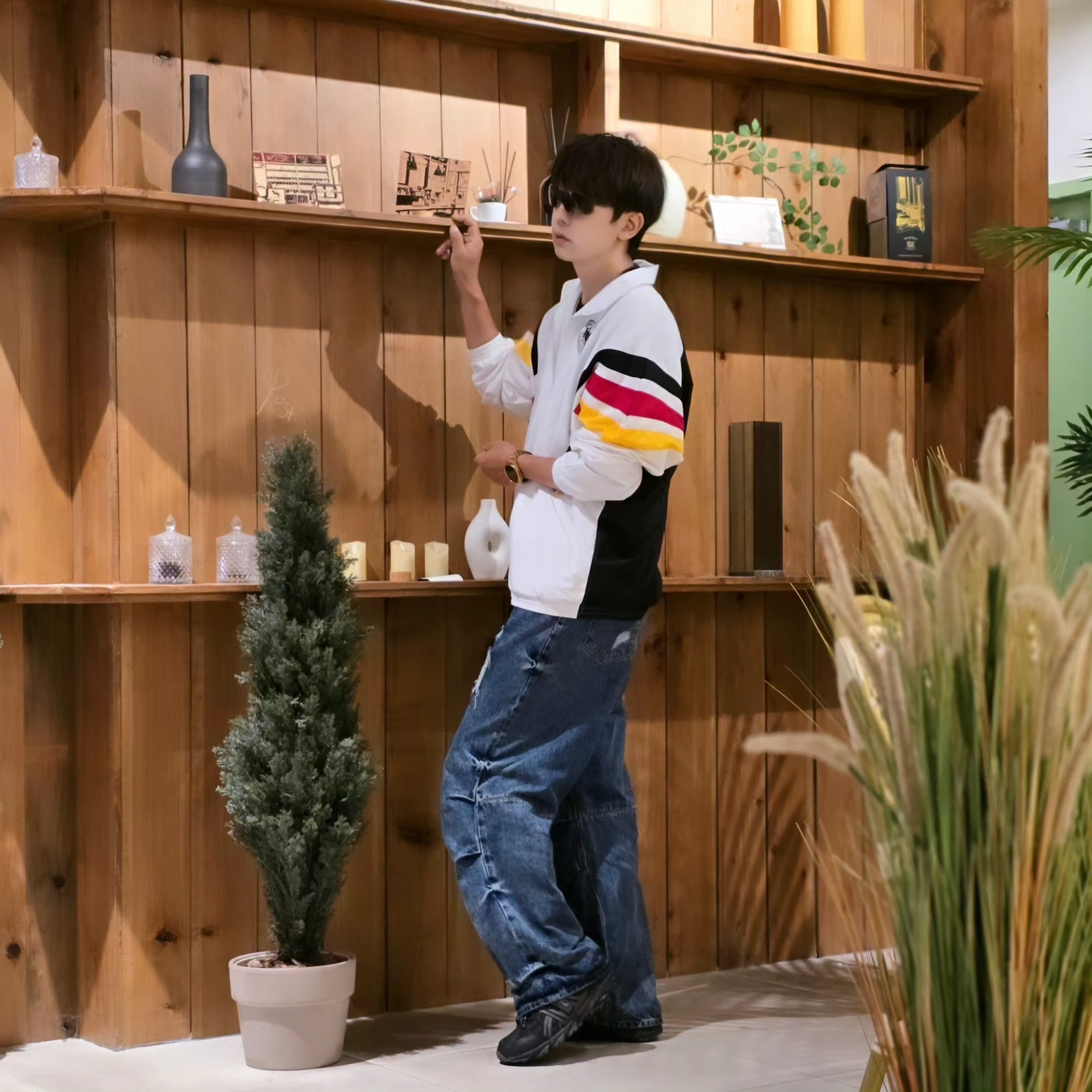 Adidas Germany 1996 Woven Track Jacket White - KR Sizing, Adidas Germany 1996 Woven Track Jacket White - US Sizing 착용 스타일 - 5