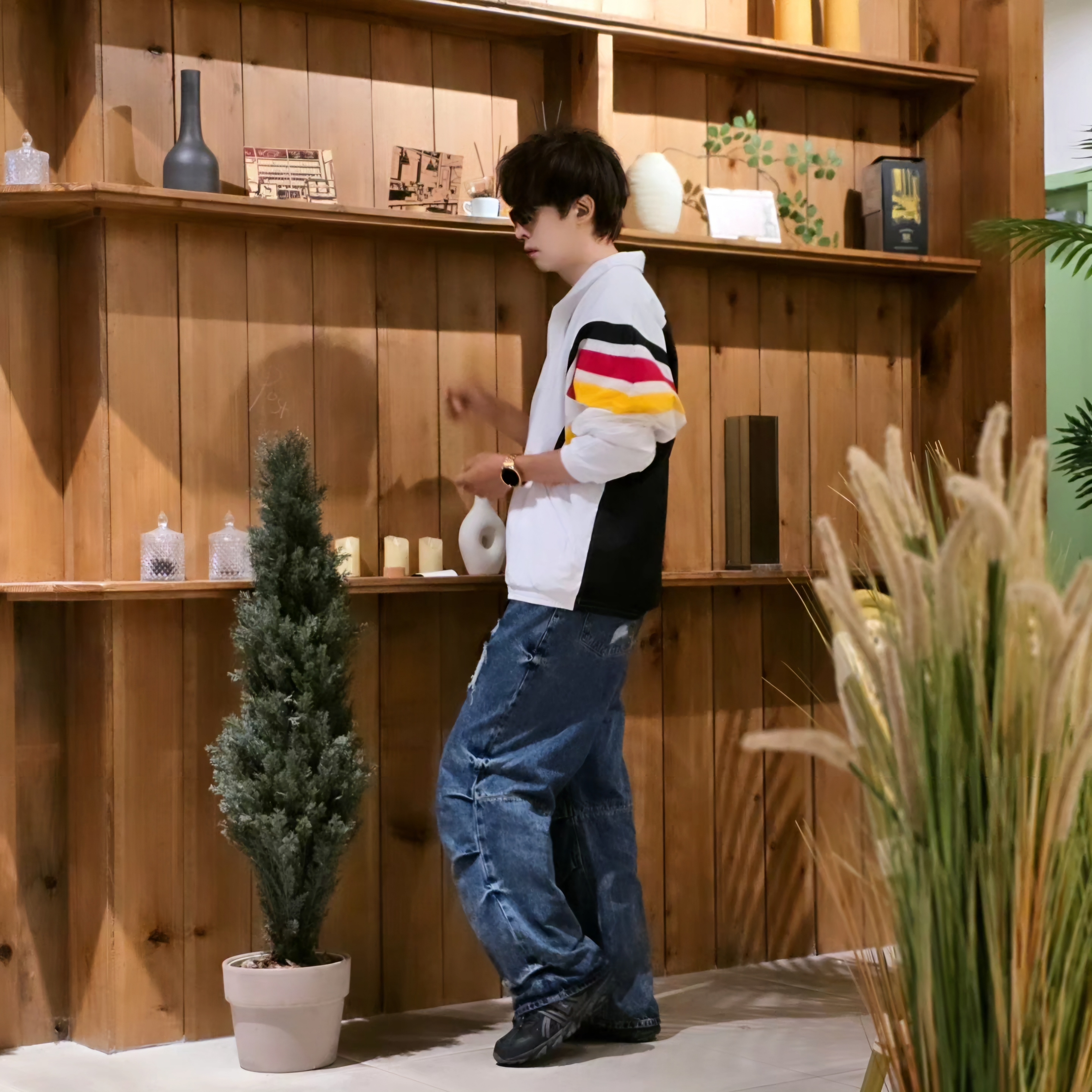 Adidas Germany 1996 Woven Track Jacket White - KR Sizing, Adidas Germany 1996 Woven Track Jacket White - US Sizing 착용 스타일 - 6