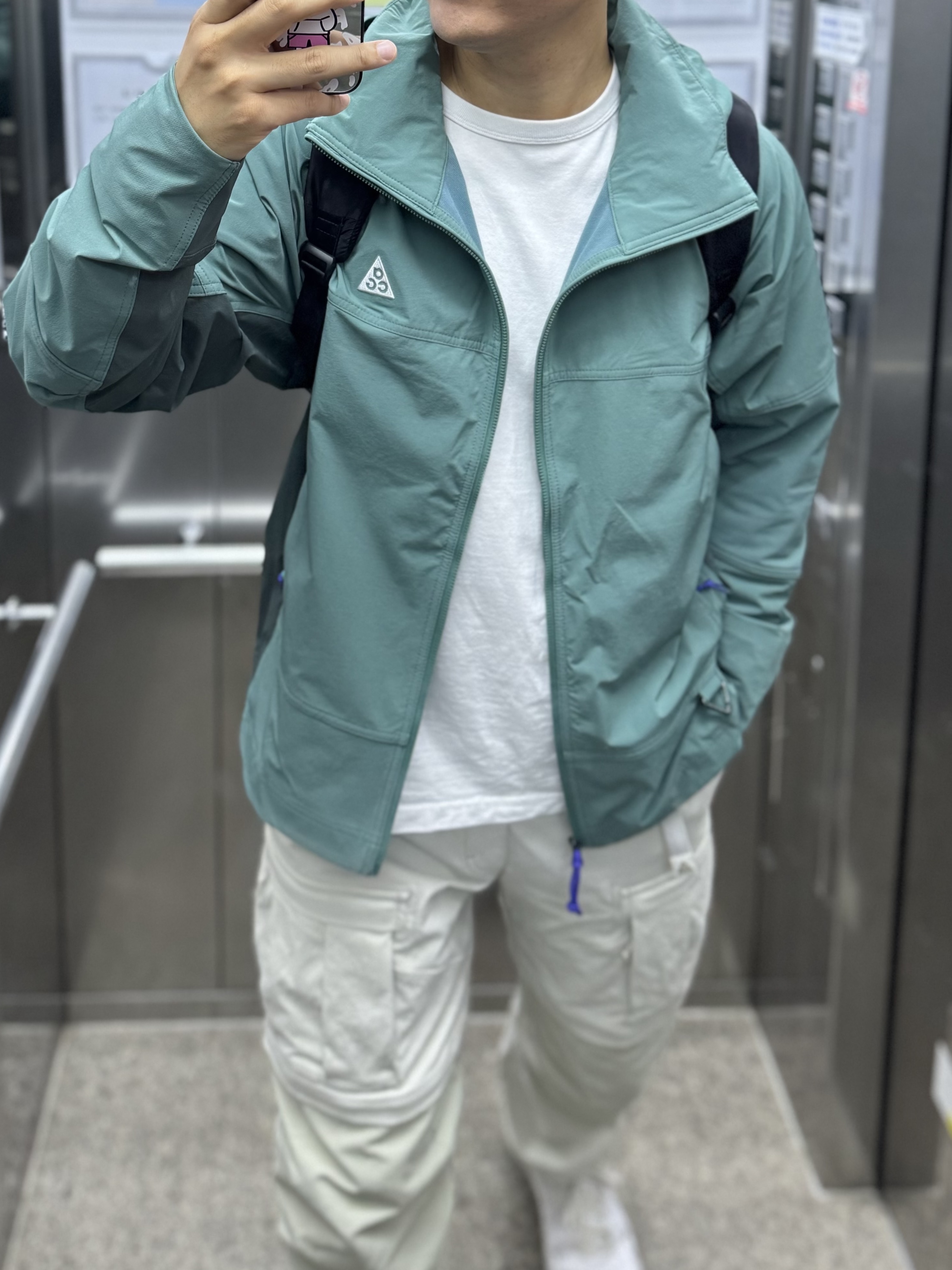 Nike ACG Sun Farer Jacket Bicoastal Vintage Green - Asia, Nike Air Force 1 '07 PRM 40th Anniversary Join Forces White 착용 스타일 - 2