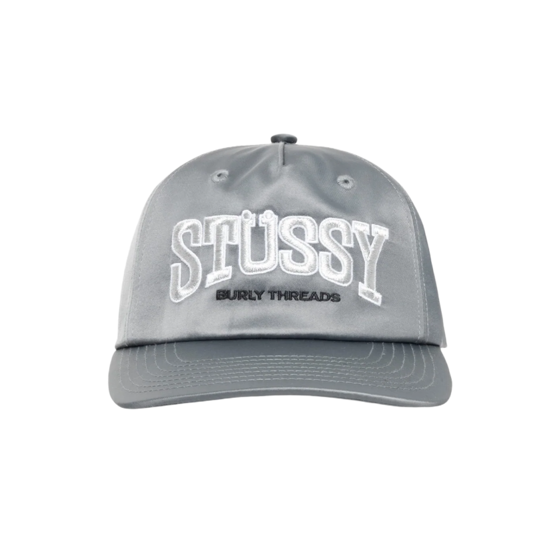 Stussy Mid Depth Burly Threads Snapback Black Men's - FW24 - US