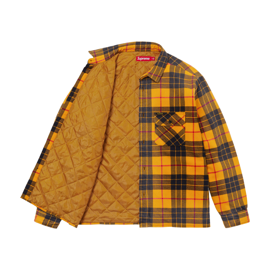 黄色 Lサイズ 24FW Supreme Quilted Plaid Shirt 24FW supreme quilted plaid shirt Lサイズ - メルカリ