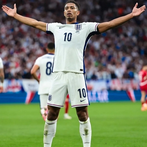 Nike England 2024/25 Dri-Fit Stadium Home Replica Jersey White Blue Void (Non Marking Ver.) 착용 스타일 - 3