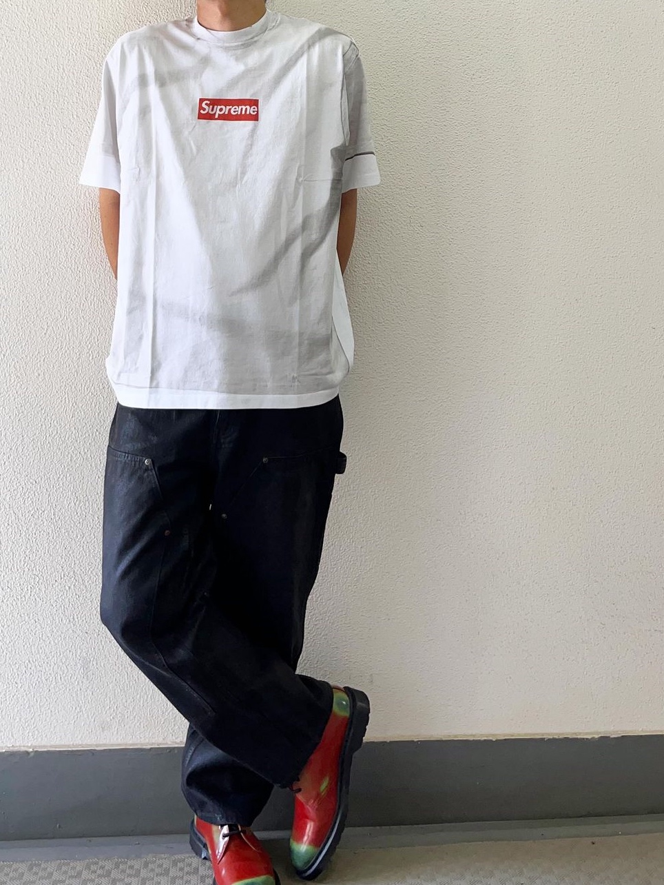 Dr. Martens x Supreme 1461 Multi, Dr. Martens x Supreme 1461 Gray Silver 착용 스타일 - 4