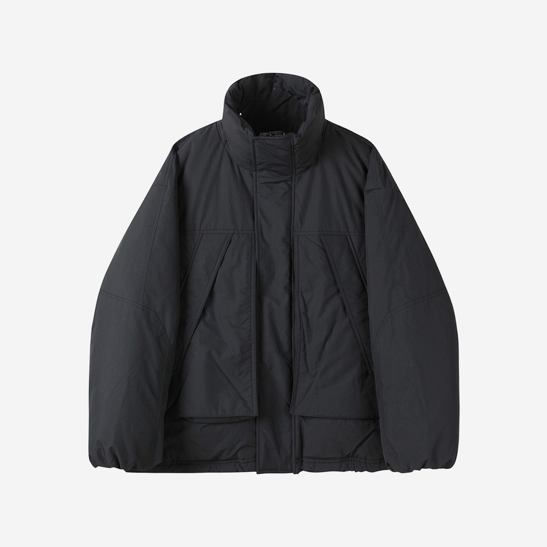 커스텀멜로우 하이 넥 다운 봄버 블랙(Customellow High Neck Down Bomber Black)