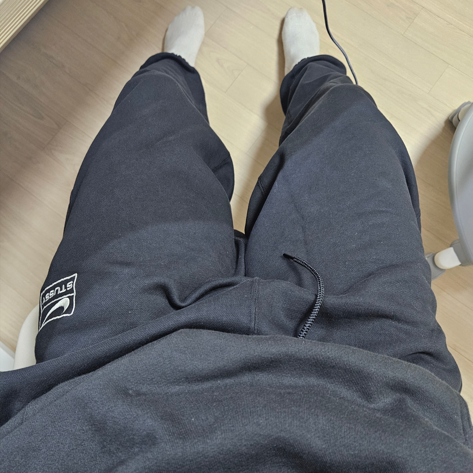 Nike x Stussy NRG Washed Fleece Pants Black (DO5296-010) 착용 스타일