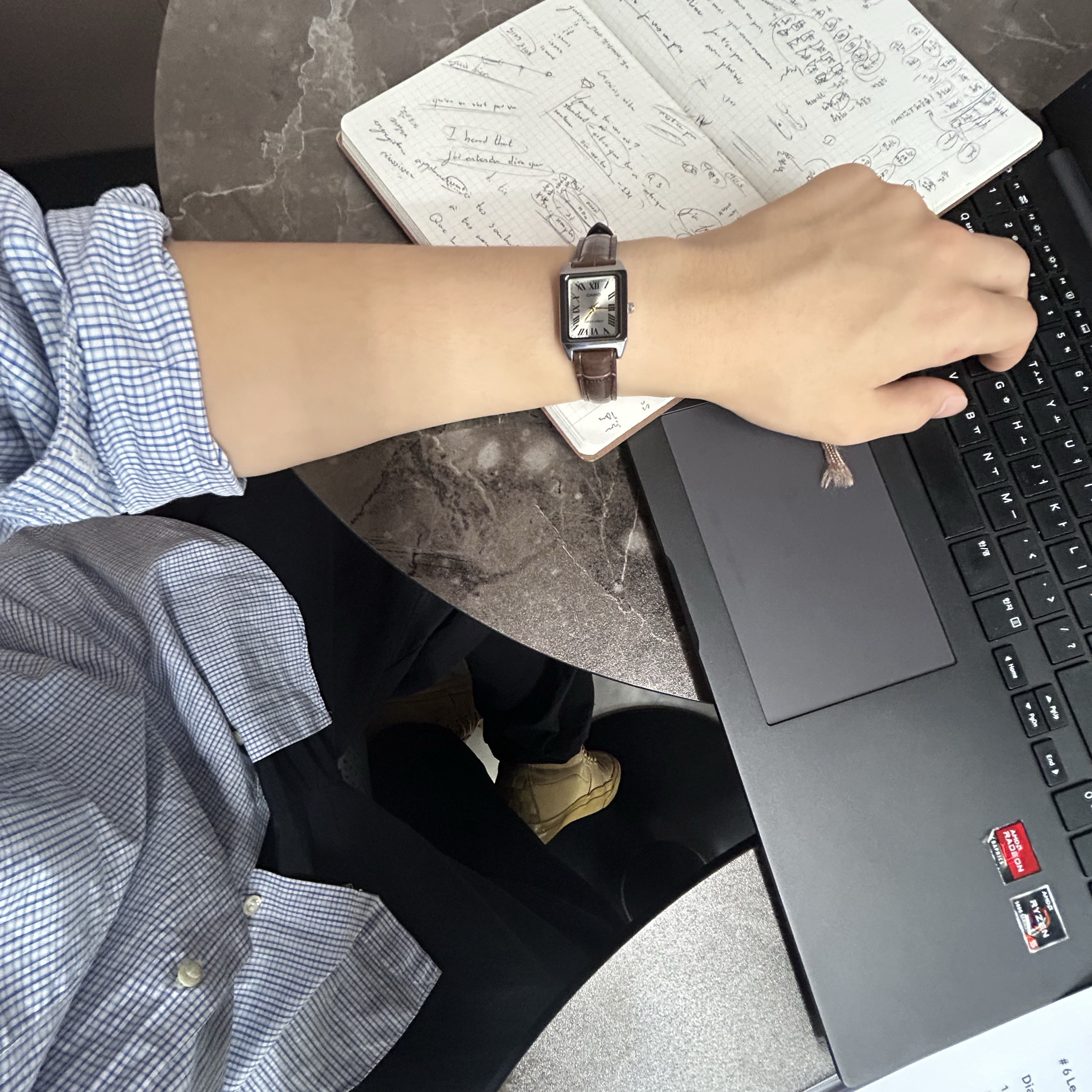 Casio LTP-V007L-9B 착용 스타일 - 1