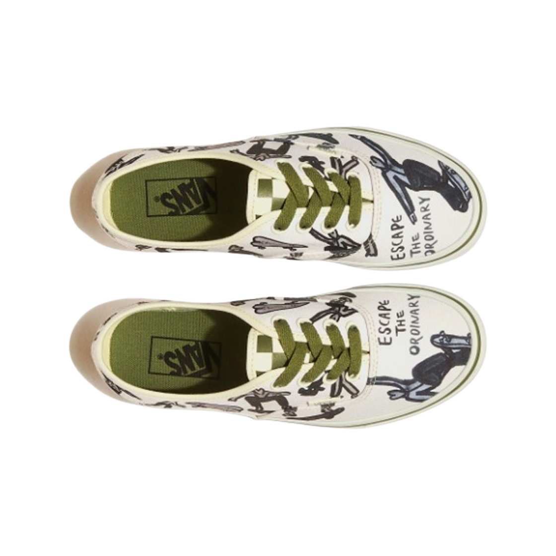 반스 x 볼린 어센틱 마쉬멜로우 올리브 그린(Vans x Bolin Authentic Marshmallow Olive Green) - 2