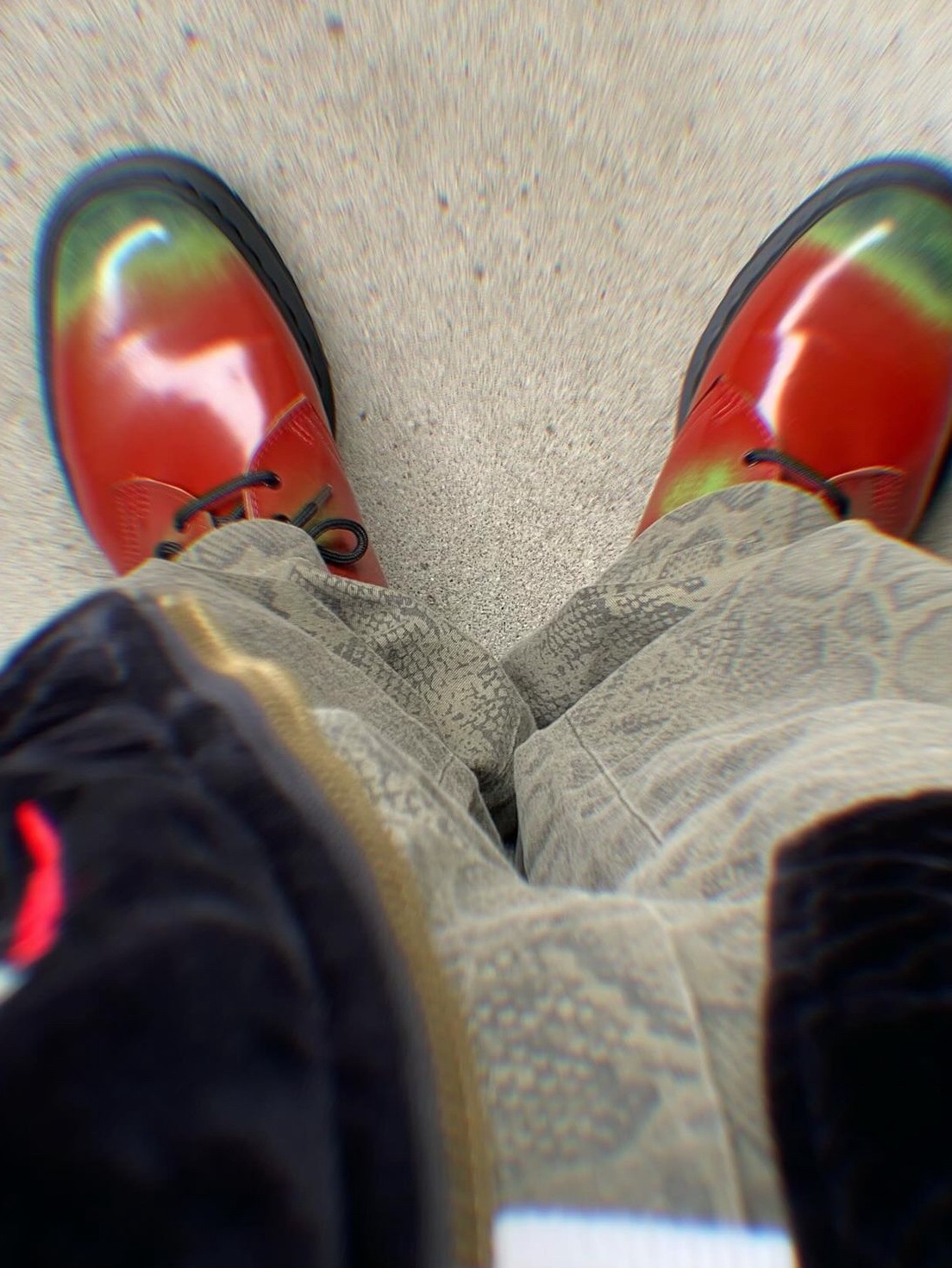 Dr. Martens x Supreme 1461 Multi, Dr. Martens x Supreme 1461 Gray Silver 착용 스타일 - 1