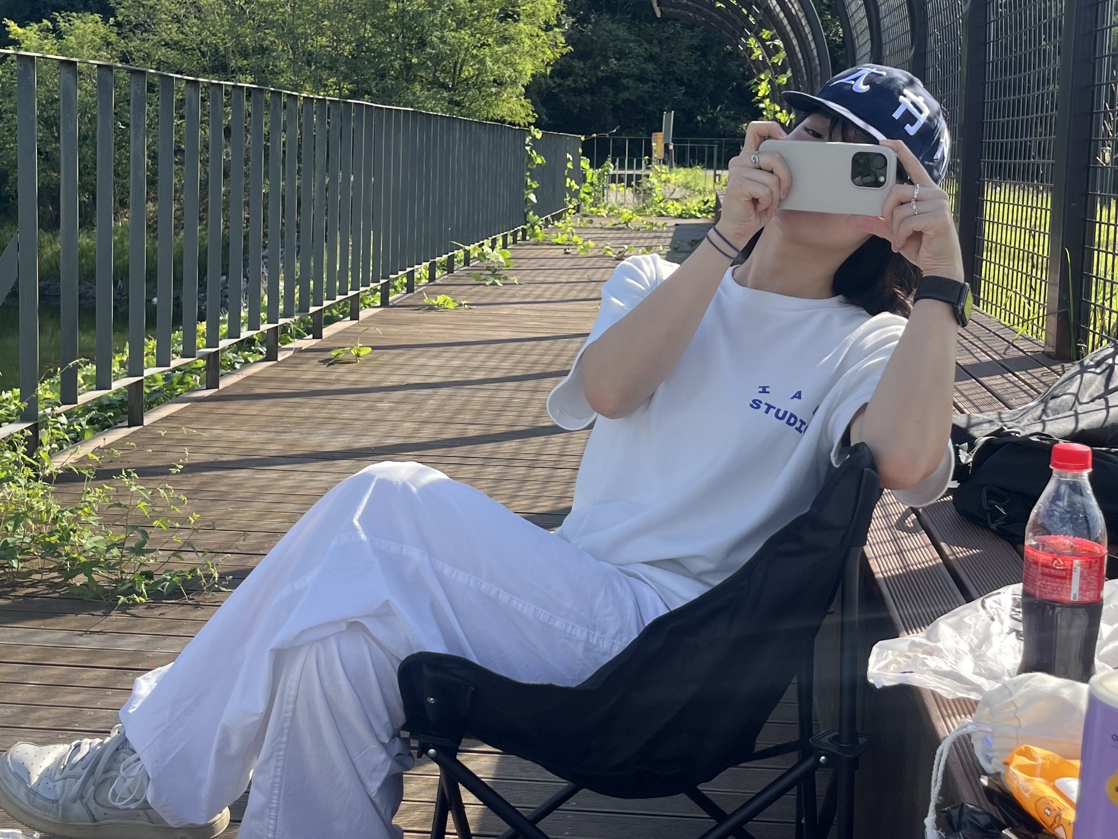 IAB Studio 10th Anniversary T-Shirt White, Hyukoh x Sunsetrollercoaster AAA AAAAAA Cap Navy ์ฐฉ์ฉ ์คํ์ผ - 2