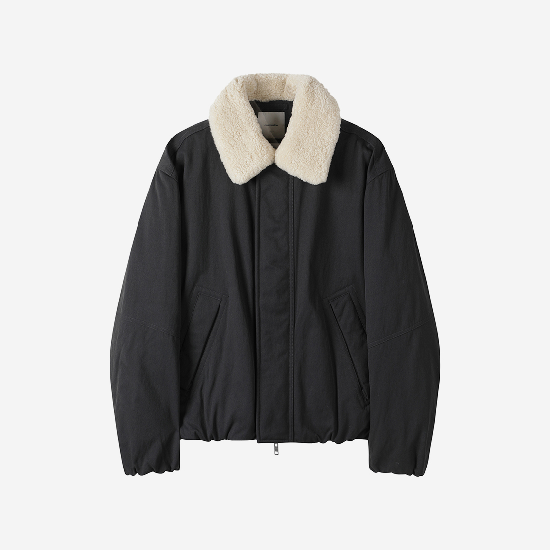 커스텀멜로우 퍼 칼라 다운 블루종 다크 그레이(Customellow Fur Collar Down Blouson Dark Gray)