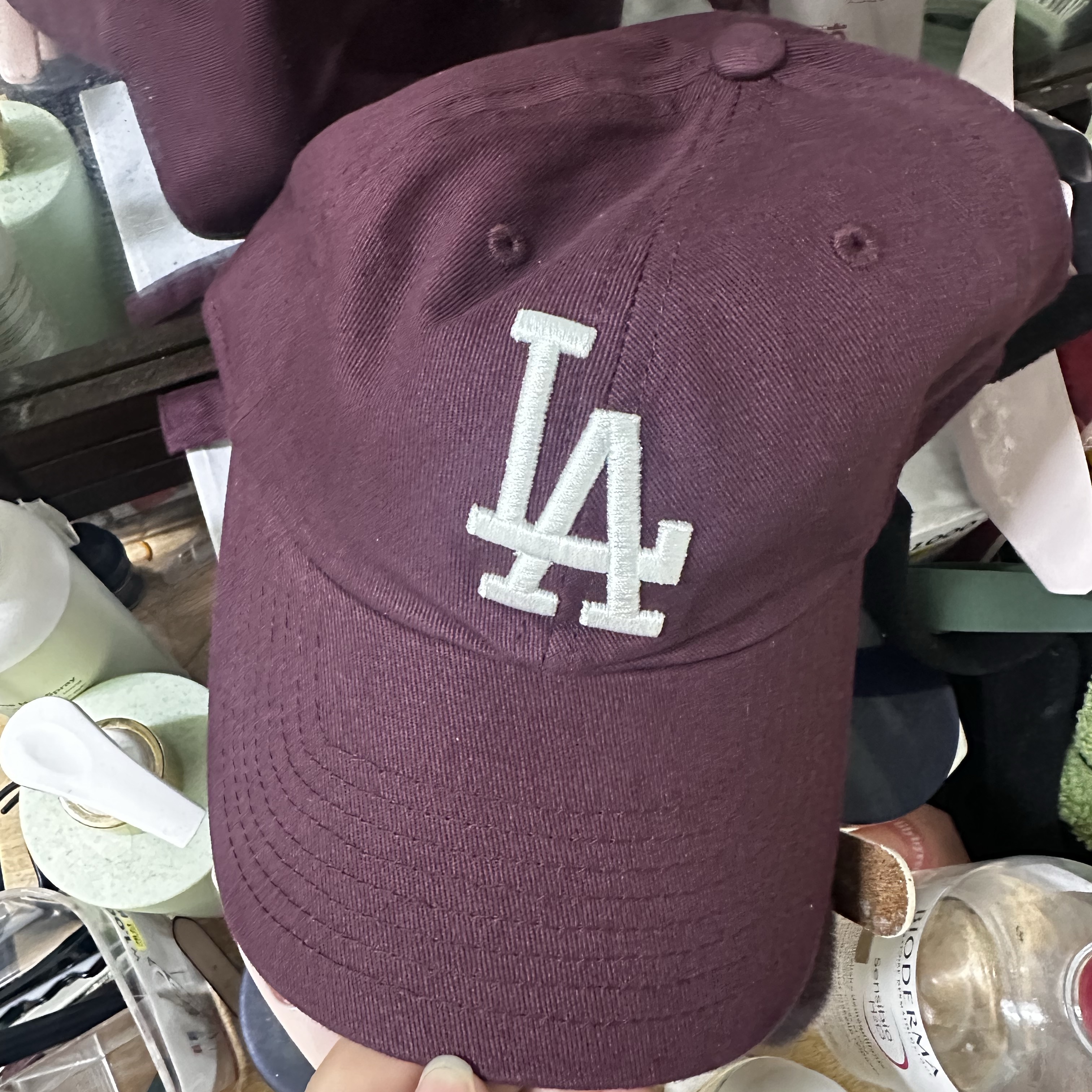 47 Brand LA Dodgers BW Clean Up Dark Maroon 착용 스타일