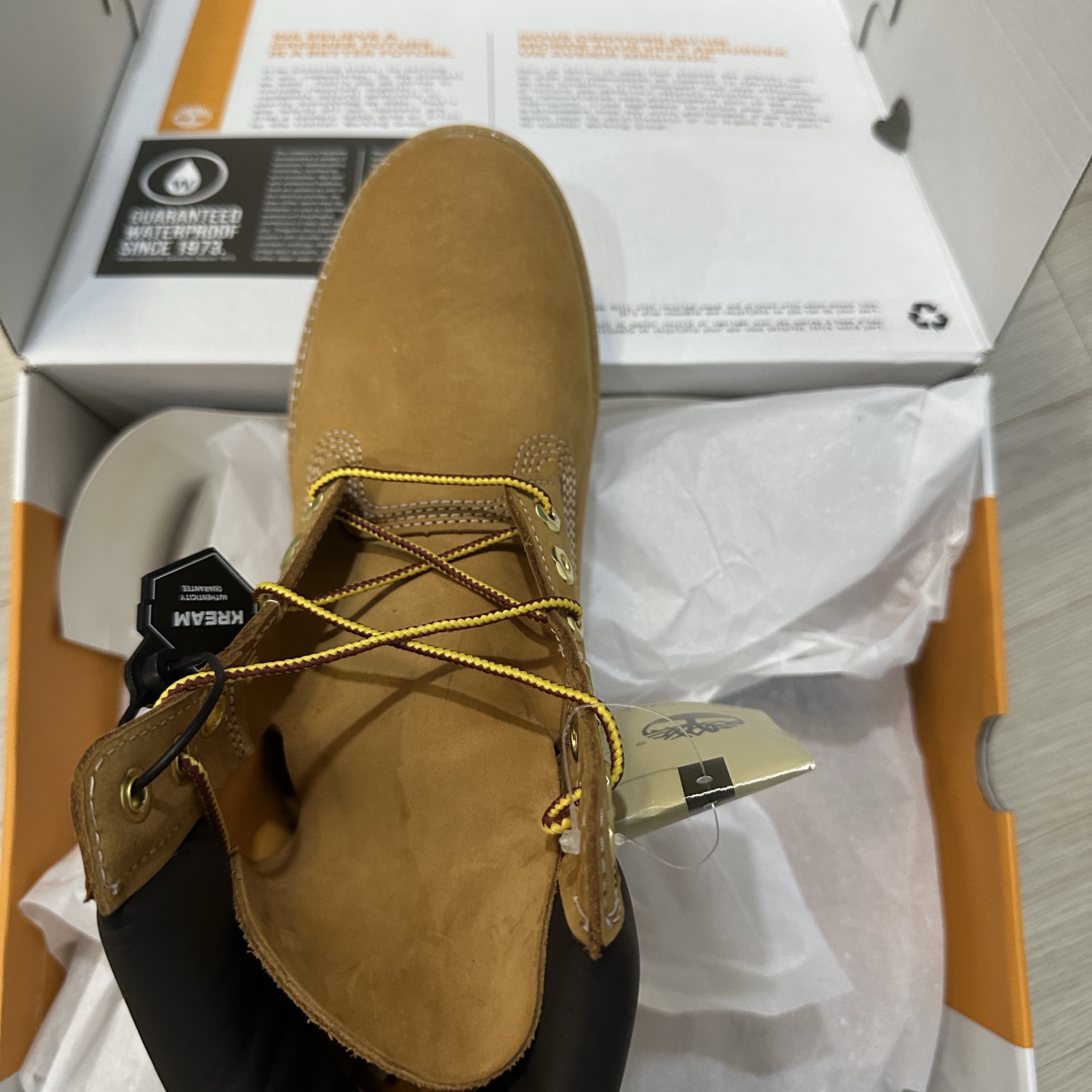 Timberland Premium 6 inch Waterproof Boot Wheat Nubuck - Wide 착용 스타일