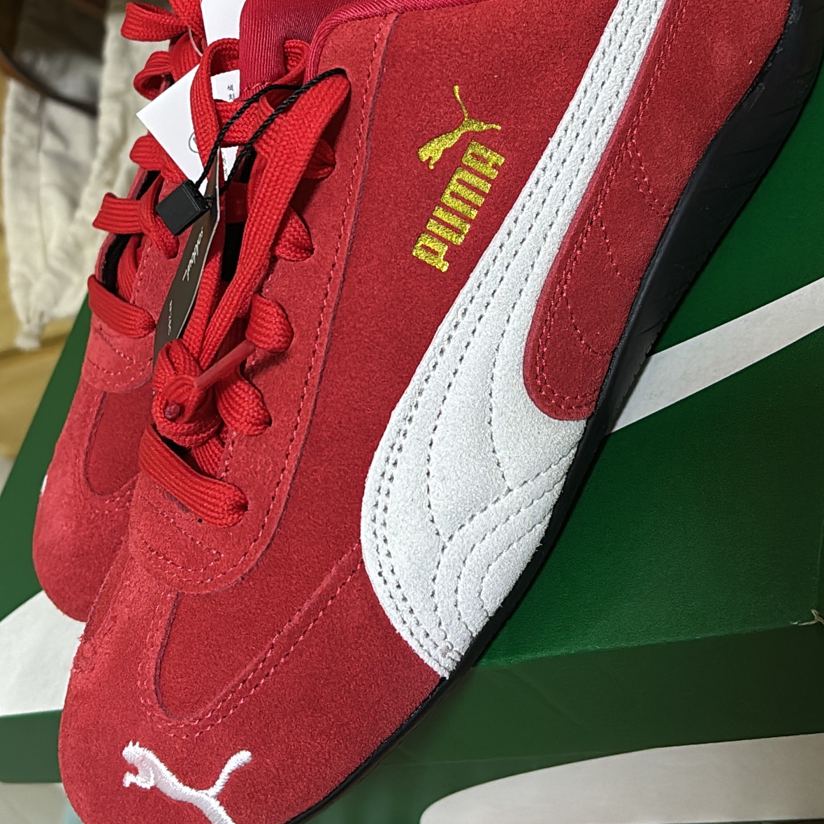 Puma Speedcat OG Red White 착용 스타일 - 3