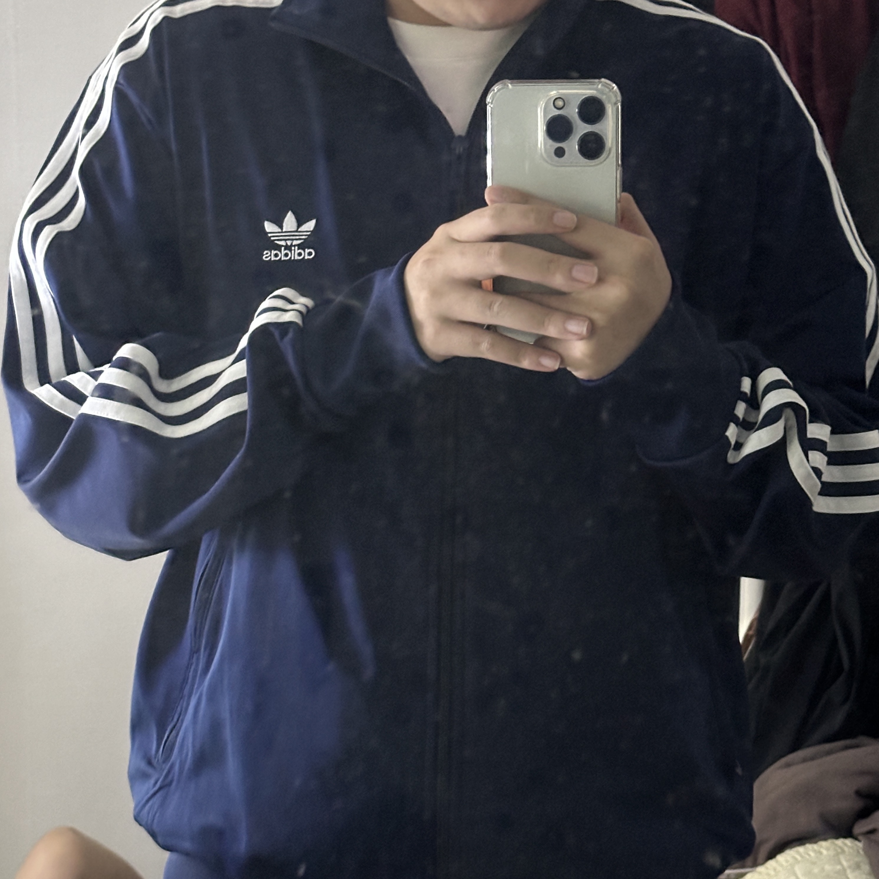 Adidas Adicolor Classic Firebird Track Top Night Indigo - KR Sizing 착용 스타일