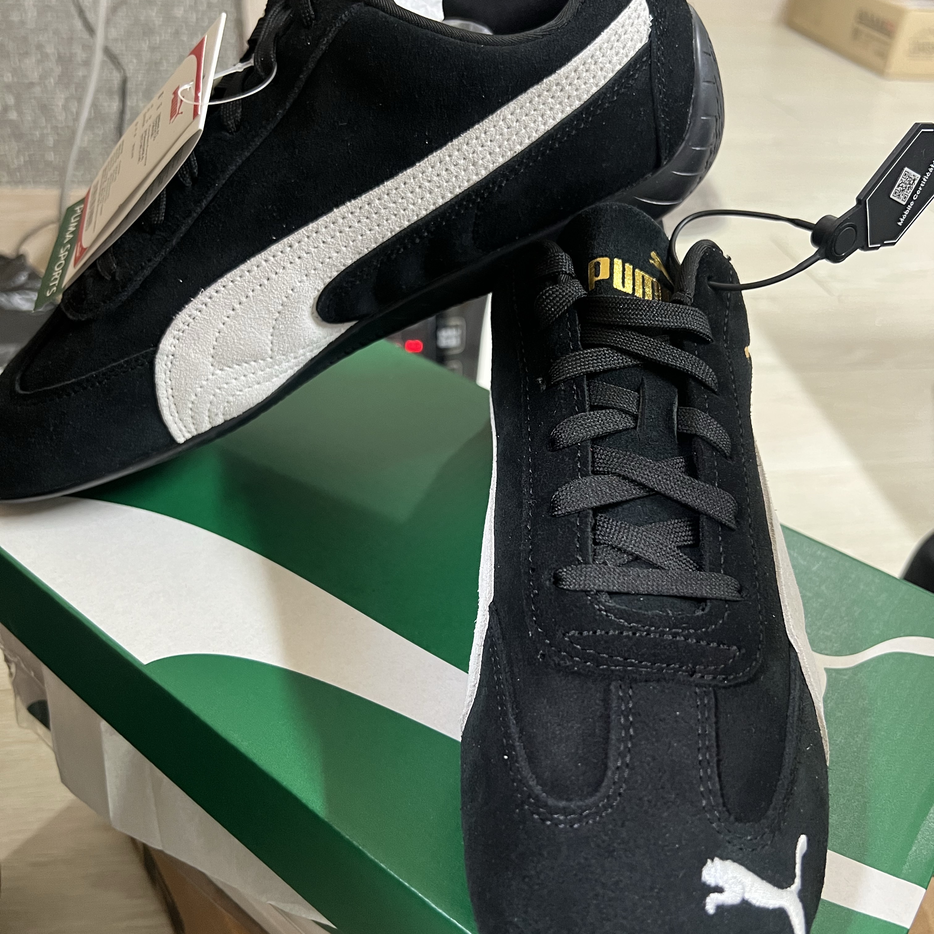 Puma Speedcat OG Black White 착용 스타일 - 2