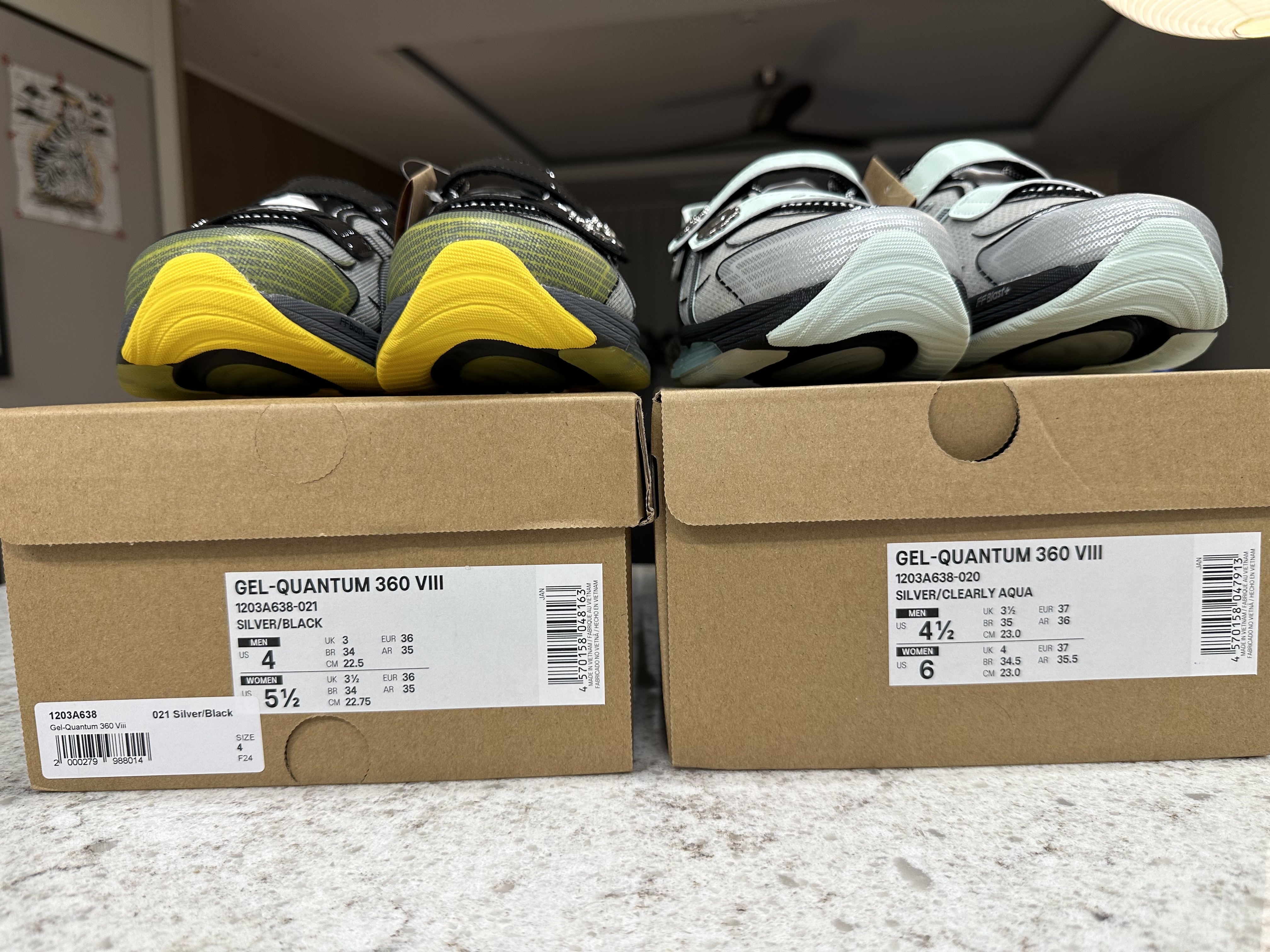 Asics x Cecilie Bahnsen Gel-Quantum 360 VIII Grey Yellow, Asics x Cecilie Bahnsen Gel-Quantum 360 VIII Silver Mint 착용 스타일 - 10