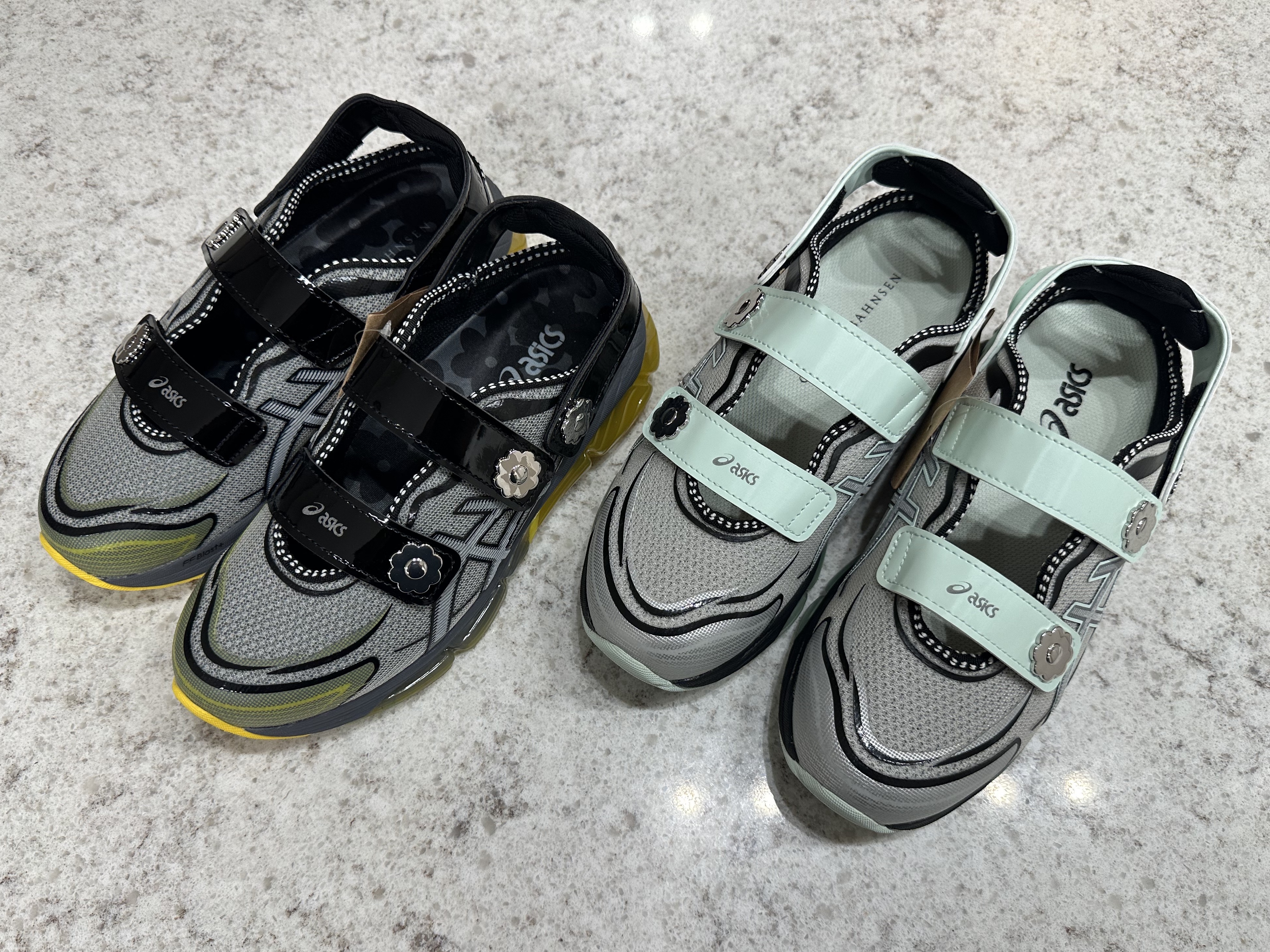 Asics x Cecilie Bahnsen Gel-Quantum 360 VIII Grey Yellow, Asics x Cecilie Bahnsen Gel-Quantum 360 VIII Silver Mint 착용 스타일 - 2