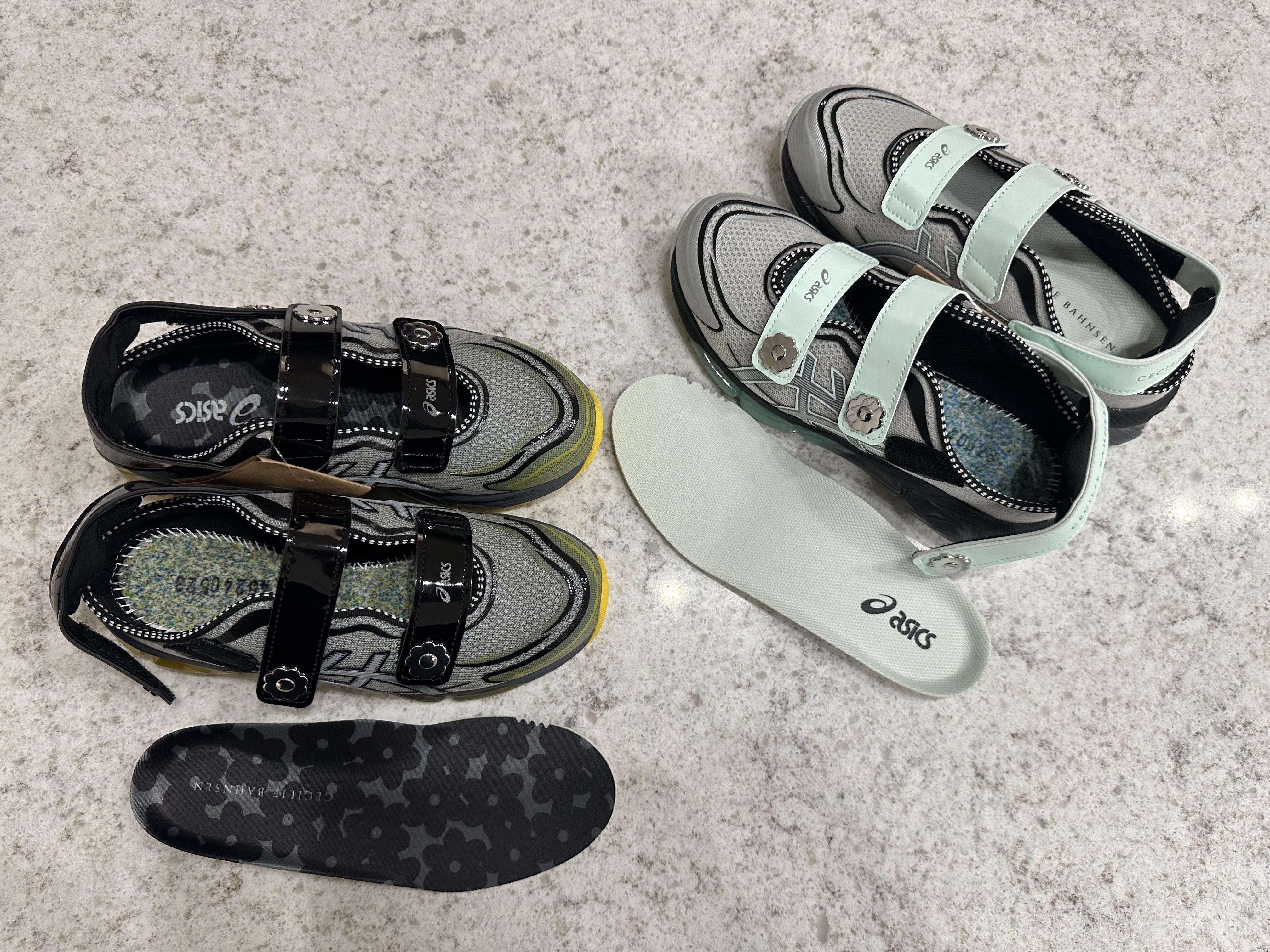 Asics x Cecilie Bahnsen Gel-Quantum 360 VIII Grey Yellow, Asics x Cecilie Bahnsen Gel-Quantum 360 VIII Silver Mint 착용 스타일 - 7