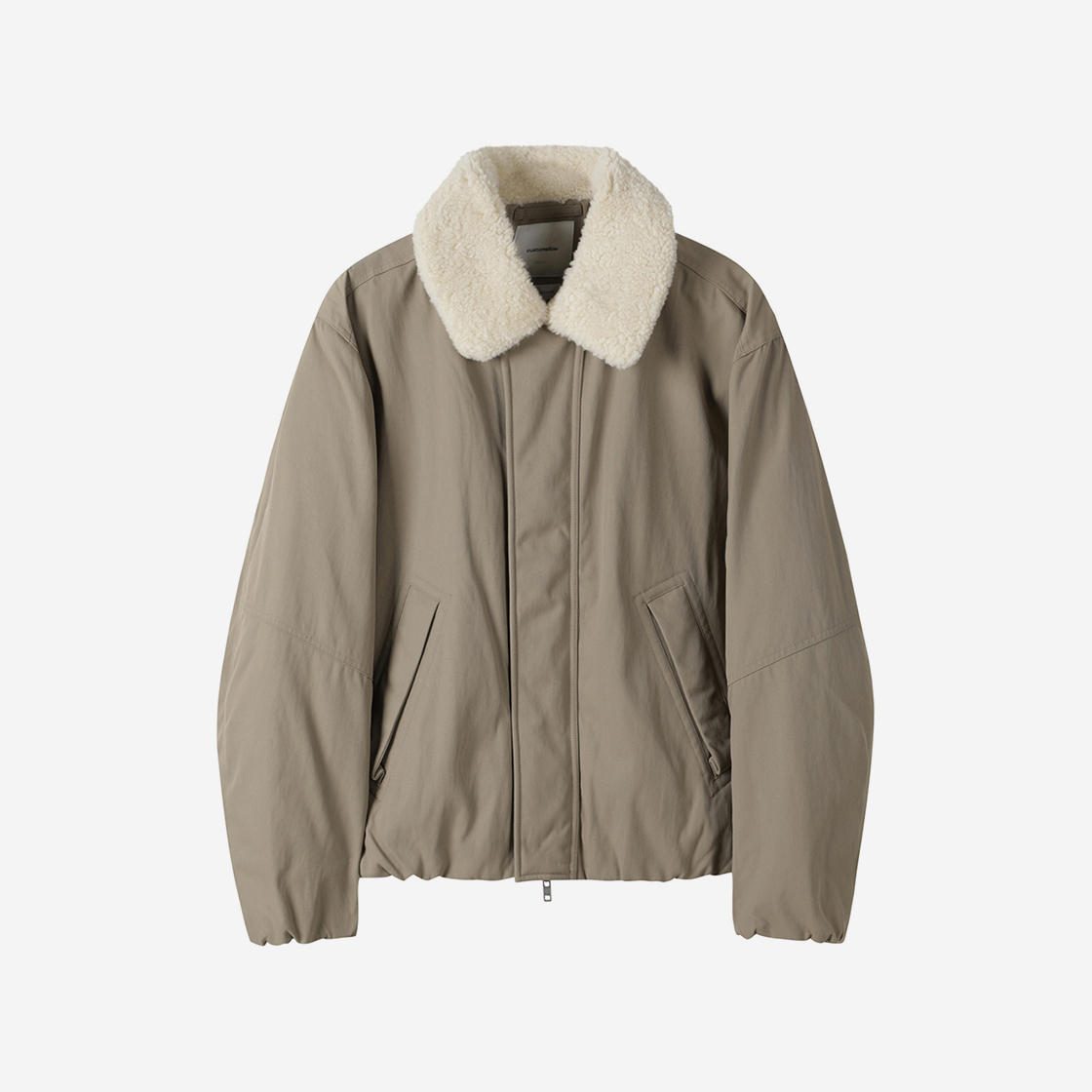 커스텀멜로우 퍼 칼라 다운 블루종 베이지(Customellow Fur Collar Down Blouson Beige)