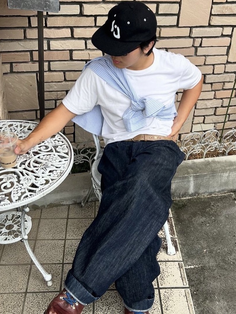 Supreme Twill Applique S/S Top White - 24FW, Wooyoungmi Cotton Back Logo T-Shirt White - 23FW 착용 스타일 - 5