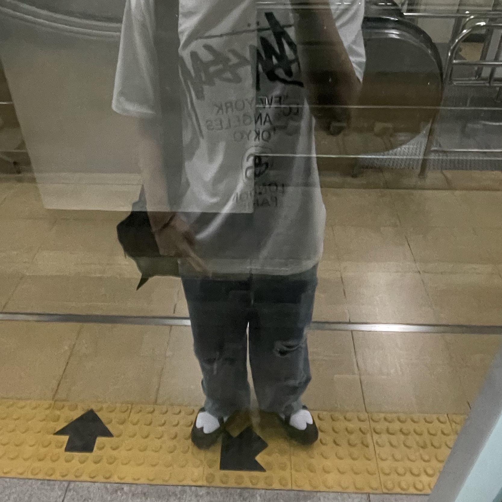 Nike x Peaceminusone Kwondo1 Black and White 착용 스타일 - 1