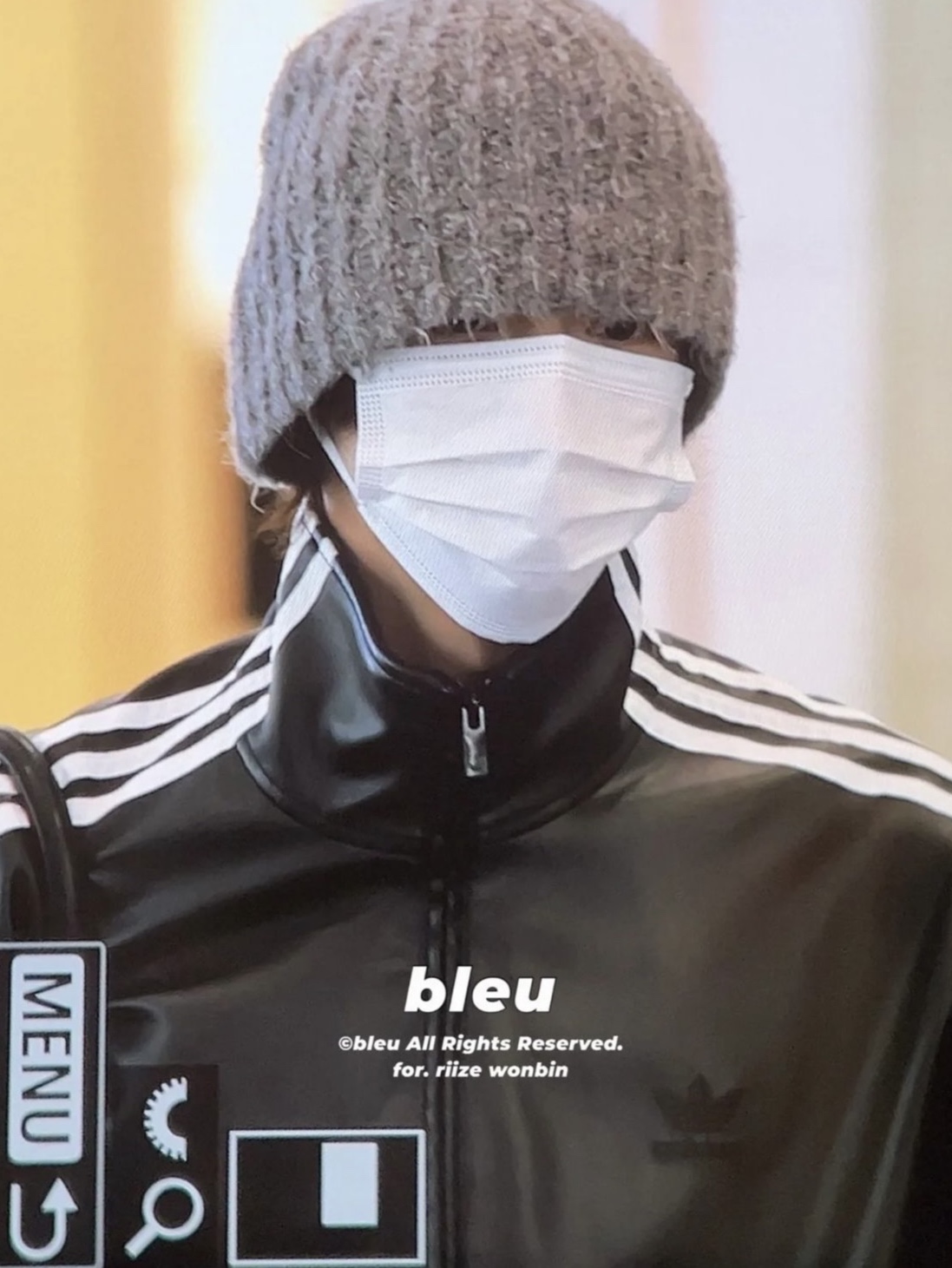Adidas Faux Leather Adicolor 3S Loose Firebird Tracksuit Jacket Black - KR Sizing, Our Legacy Royal Critter Estate Llama Knit Hat Grey 착용 스타일 - 2