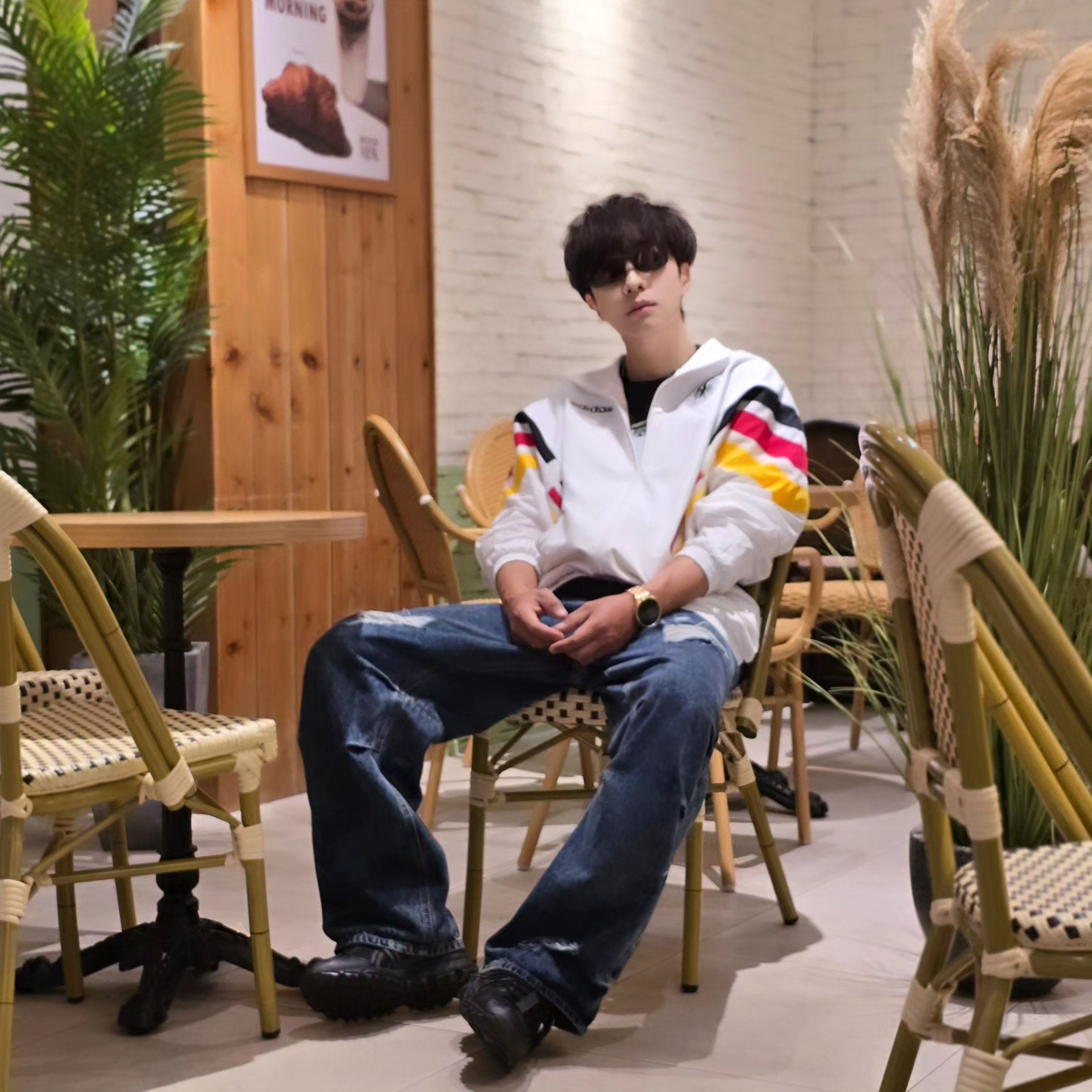 Adidas Germany 1996 Woven Track Jacket White - KR Sizing, Adidas Germany 1996 Woven Track Jacket White - US Sizing 착용 스타일 - 10