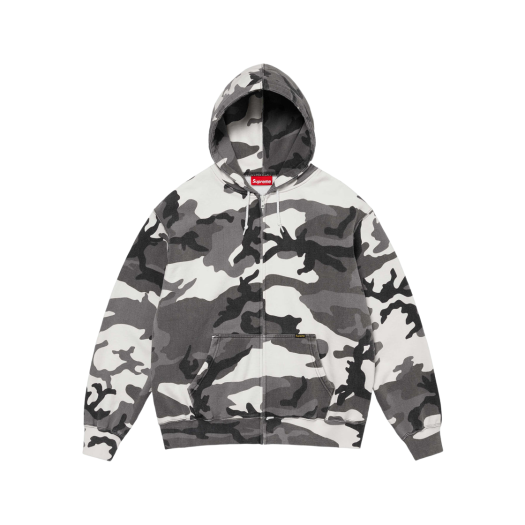 Supreme Work Zip Up Hooded Sweatshirt Snow Camo - 24FW