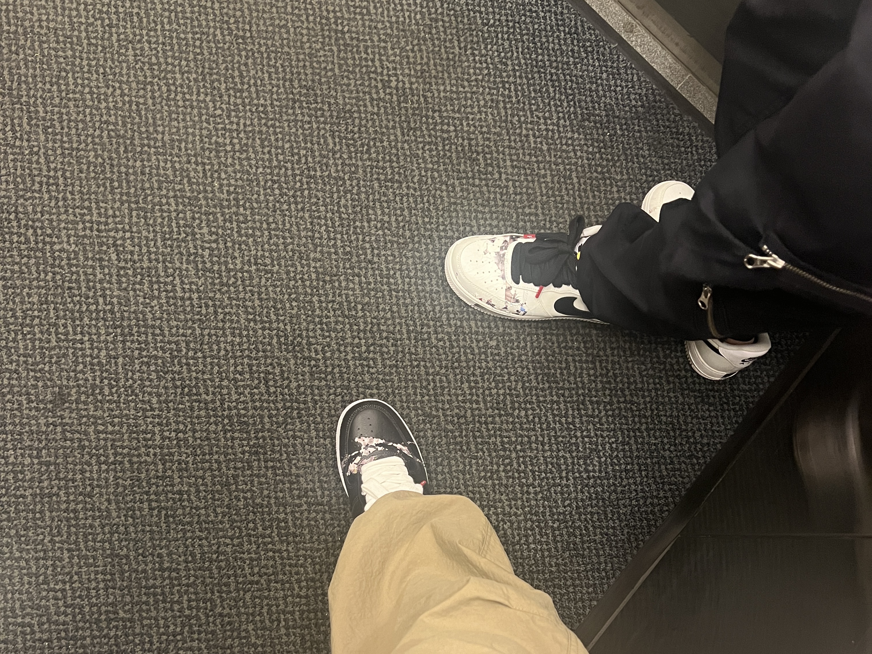 Nike x Peaceminusone Air Force 1 Low Para-Noise 3.0 Black and Multicolor, Nike x Peaceminusone Air Force 1 Low Para-Noise 2.0 착용 스타일