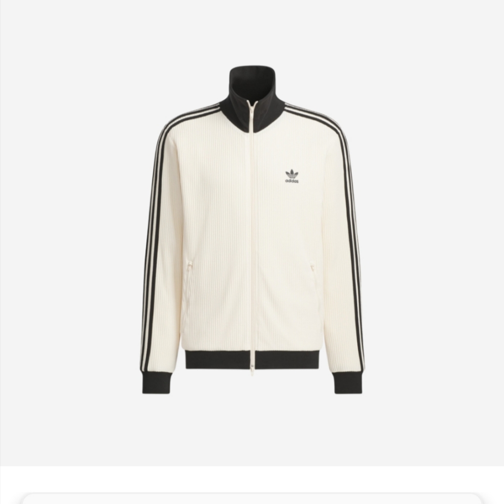 Adidas Waffle Beckenbauer Track Top Wonder White - KR Sizing 착용 스타일