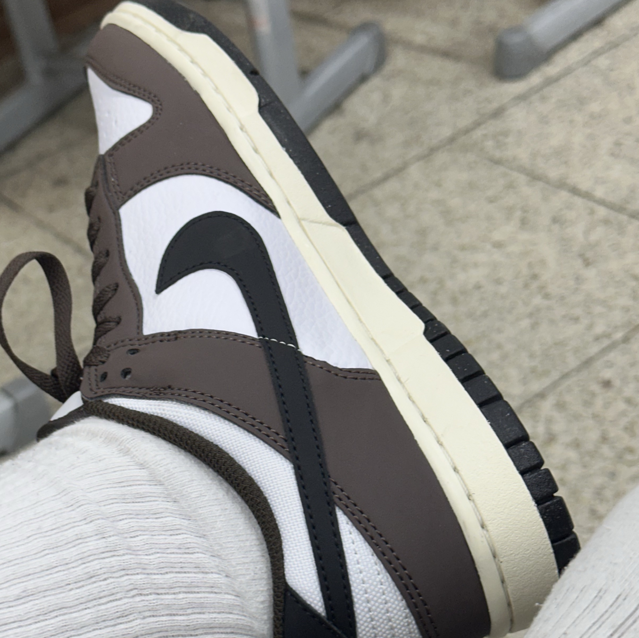 Nike Dunk Low Retro Next Nature Baroque Brown White 착용 스타일