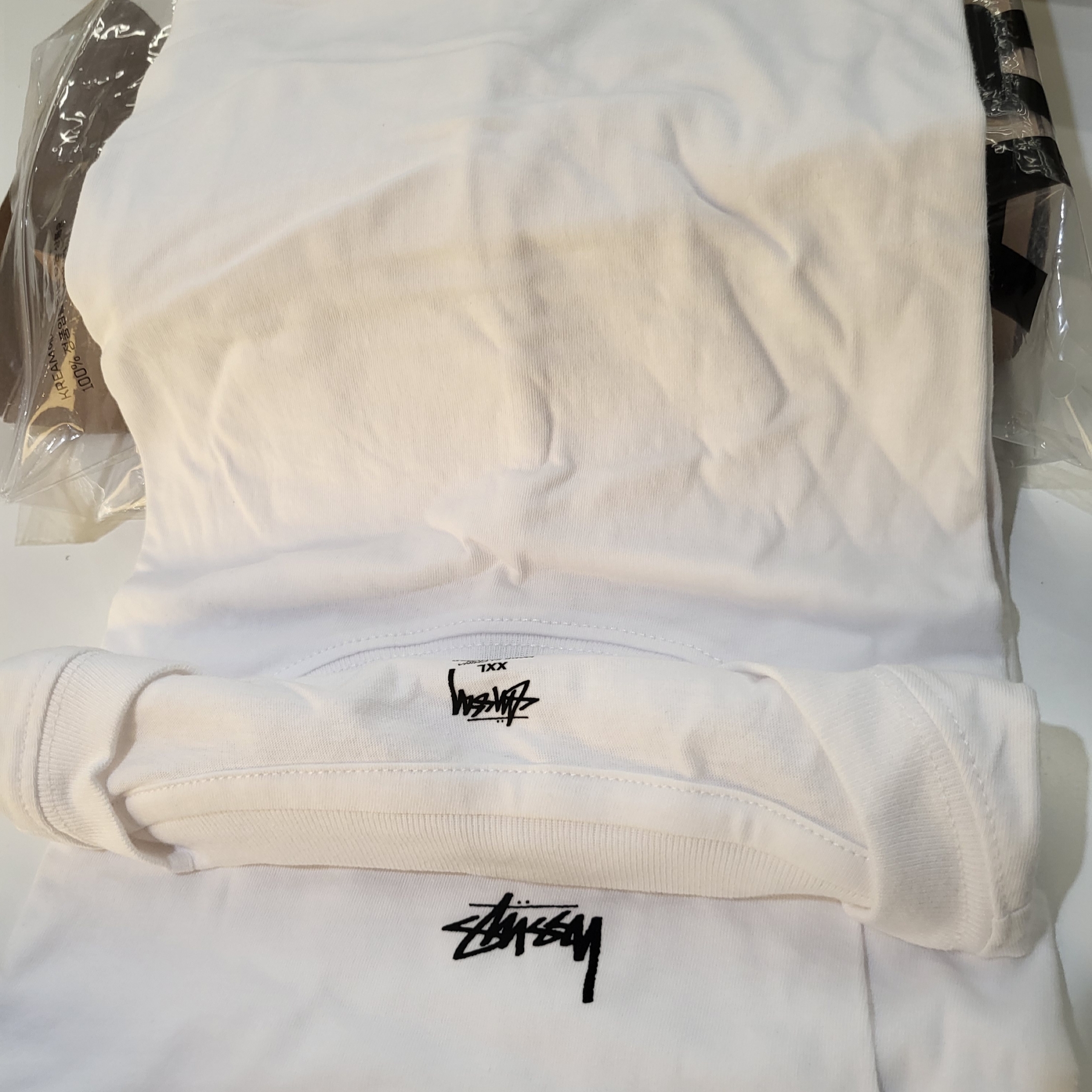 Stussy Undershirt White (3 Pack) 착용 스타일 - 2