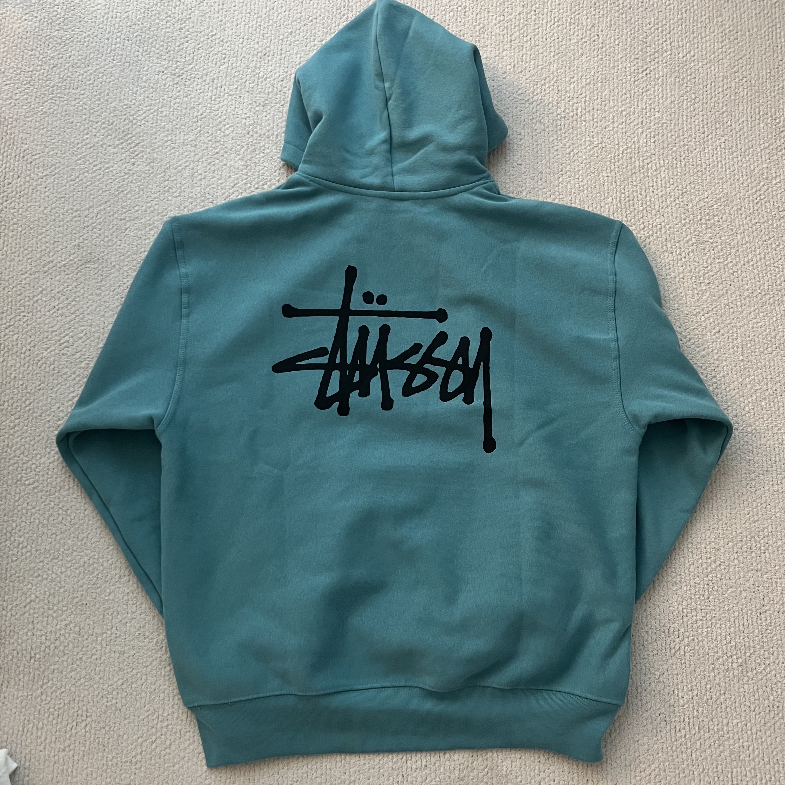 Stussy Basic Stussy Hoodie Ocean 2024 착용 스타일 - 2
