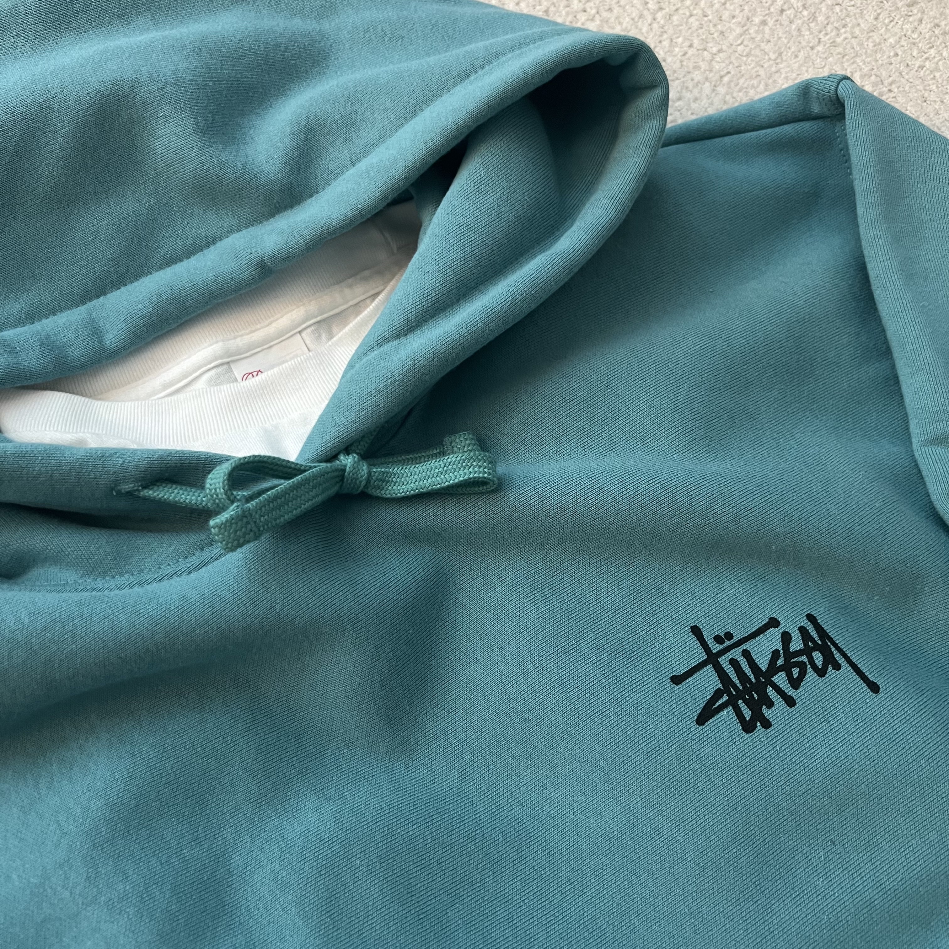Stussy Basic Stussy Hoodie Ocean 2024 착용 스타일 - 4
