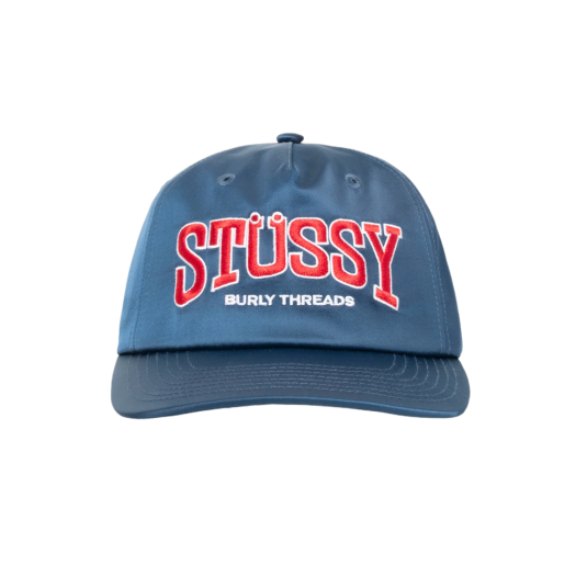 Stussy Mid-Depth Burly Threads Snapback Navy