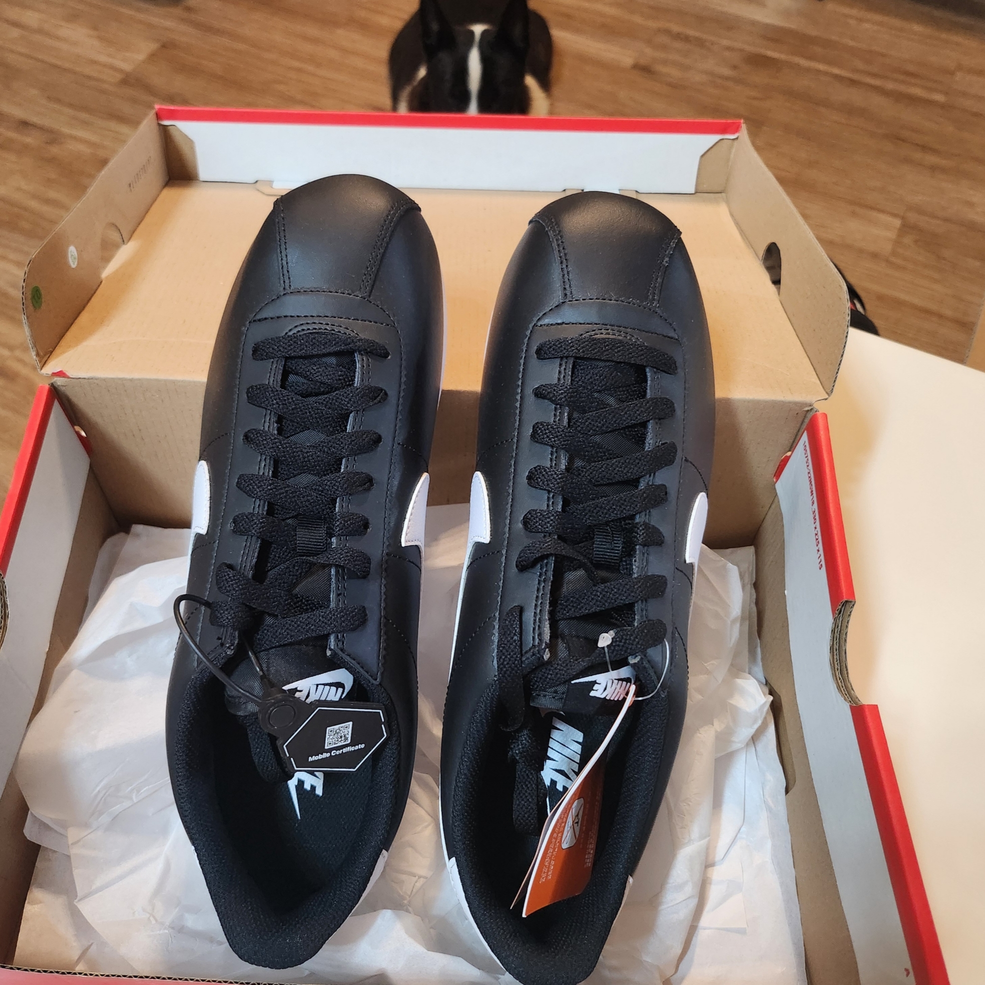 Nike Cortez Black White 착용 스타일 - 2