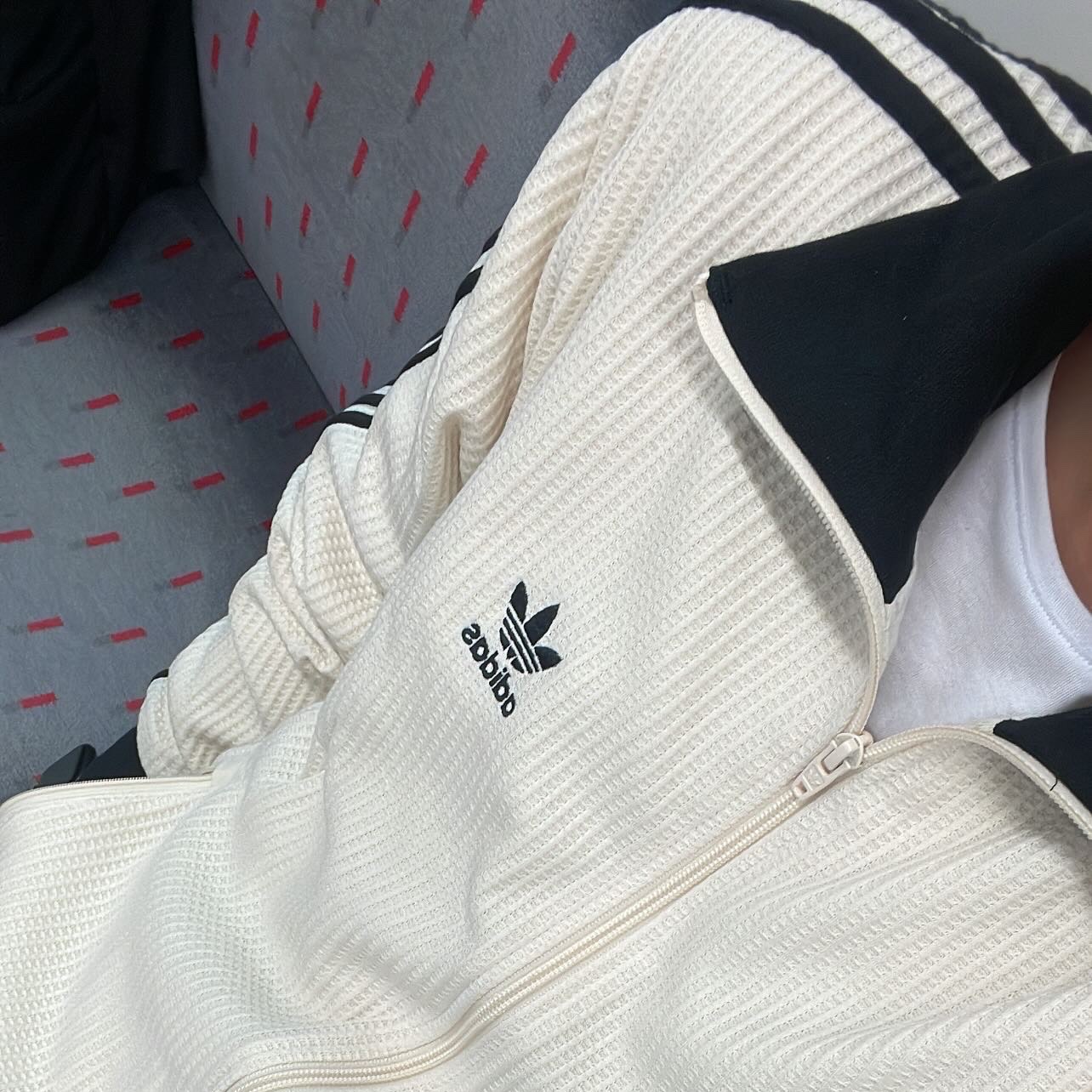 Adidas Waffle Beckenbauer Track Top Wonder White - KR Sizing 착용 스타일