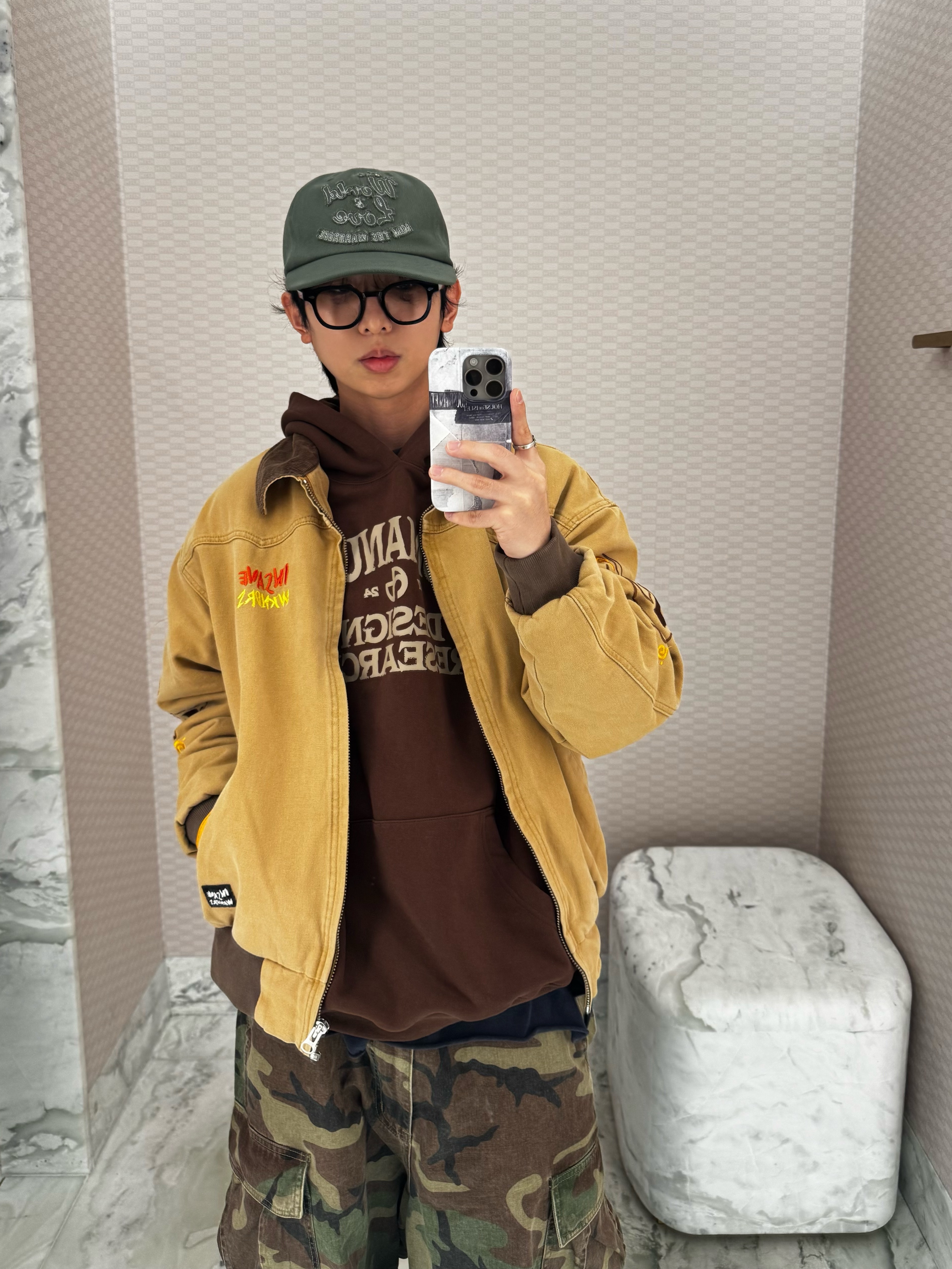 UGG x Gallery Dept. Canvas Boot Green, NOD Stone Washed Cargo Pants Camo 착용 스타일 - 3