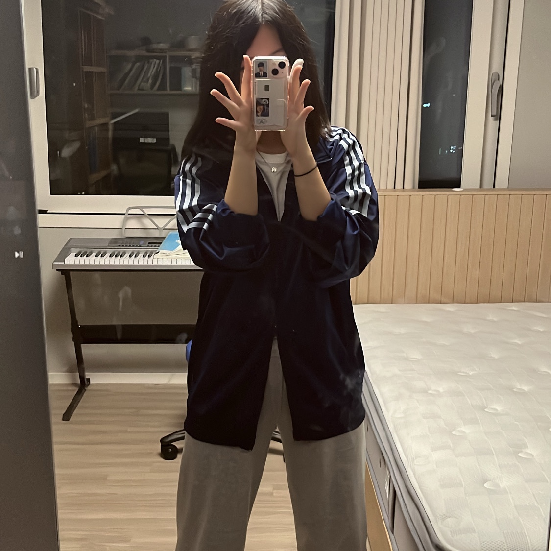 Adidas Originals Beckenbauer Track Jacket Night Indigo - KR Sizing 착용 스타일