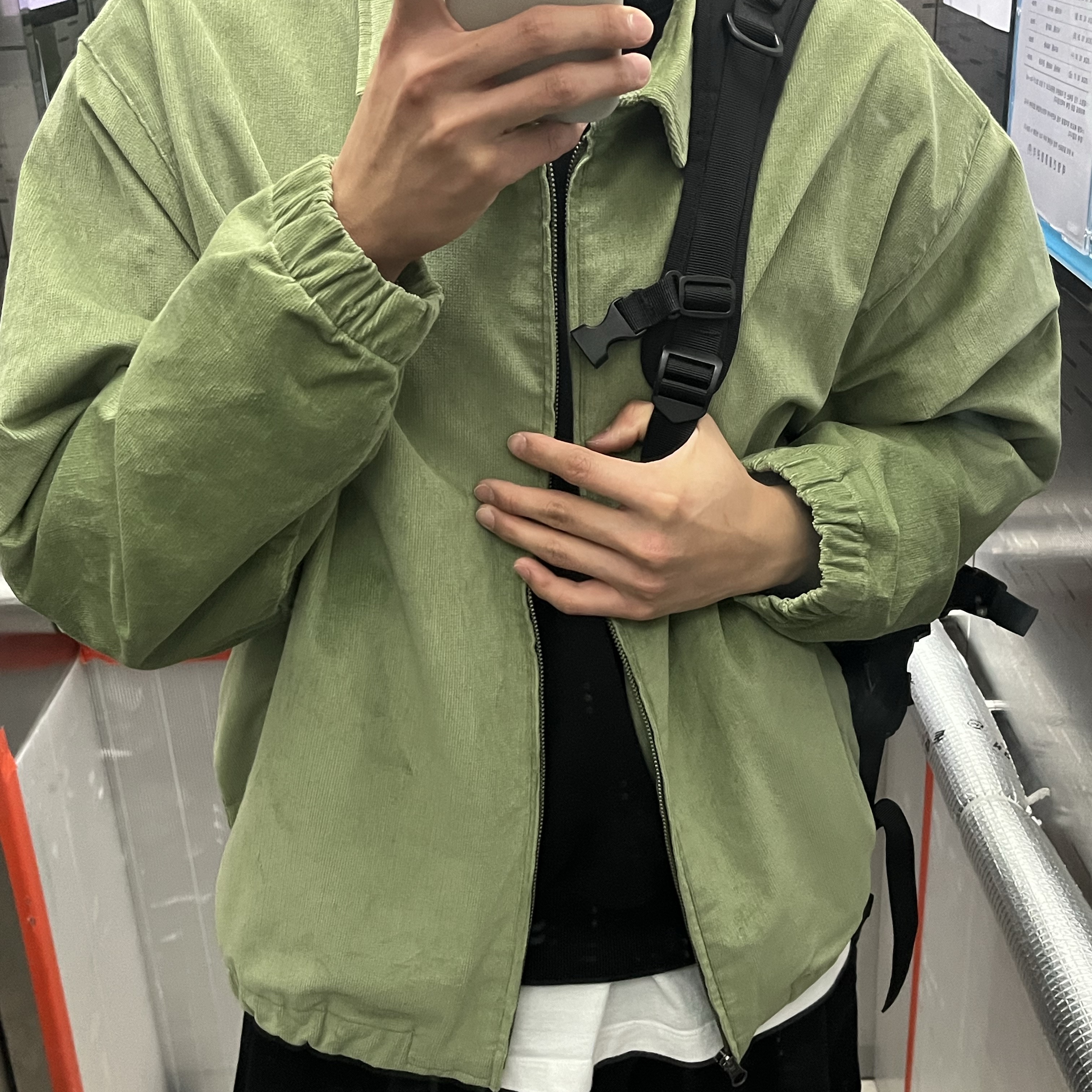 Nike Life Harrington Jacket Oil Green - Asia 착용 스타일