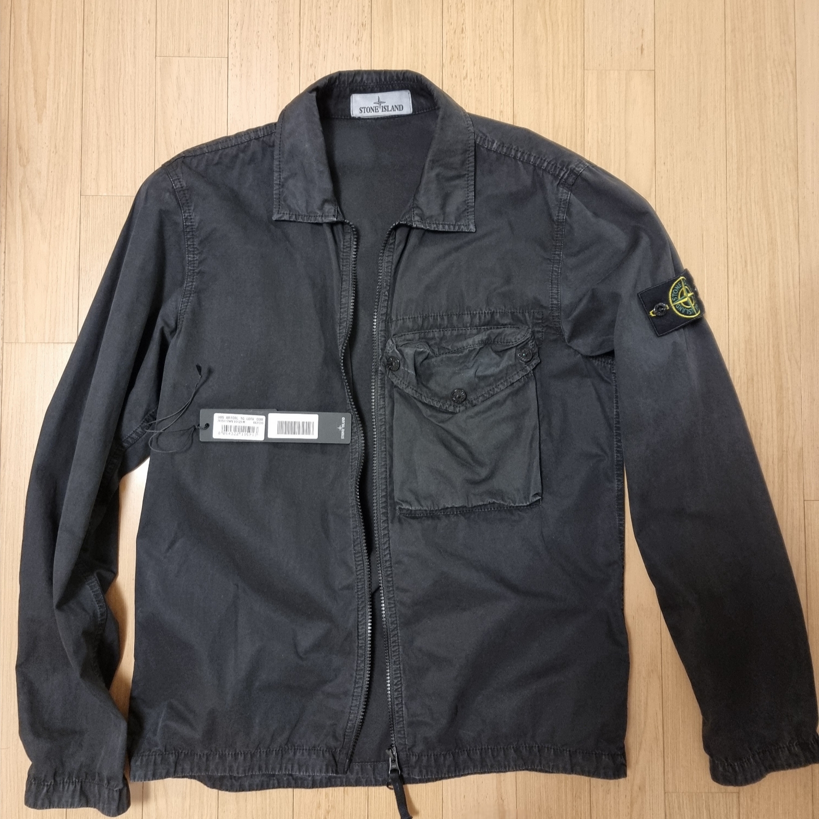 Stone Island 117WN T.CO+OLD Overshirt Black - 21SS 착용 스타일