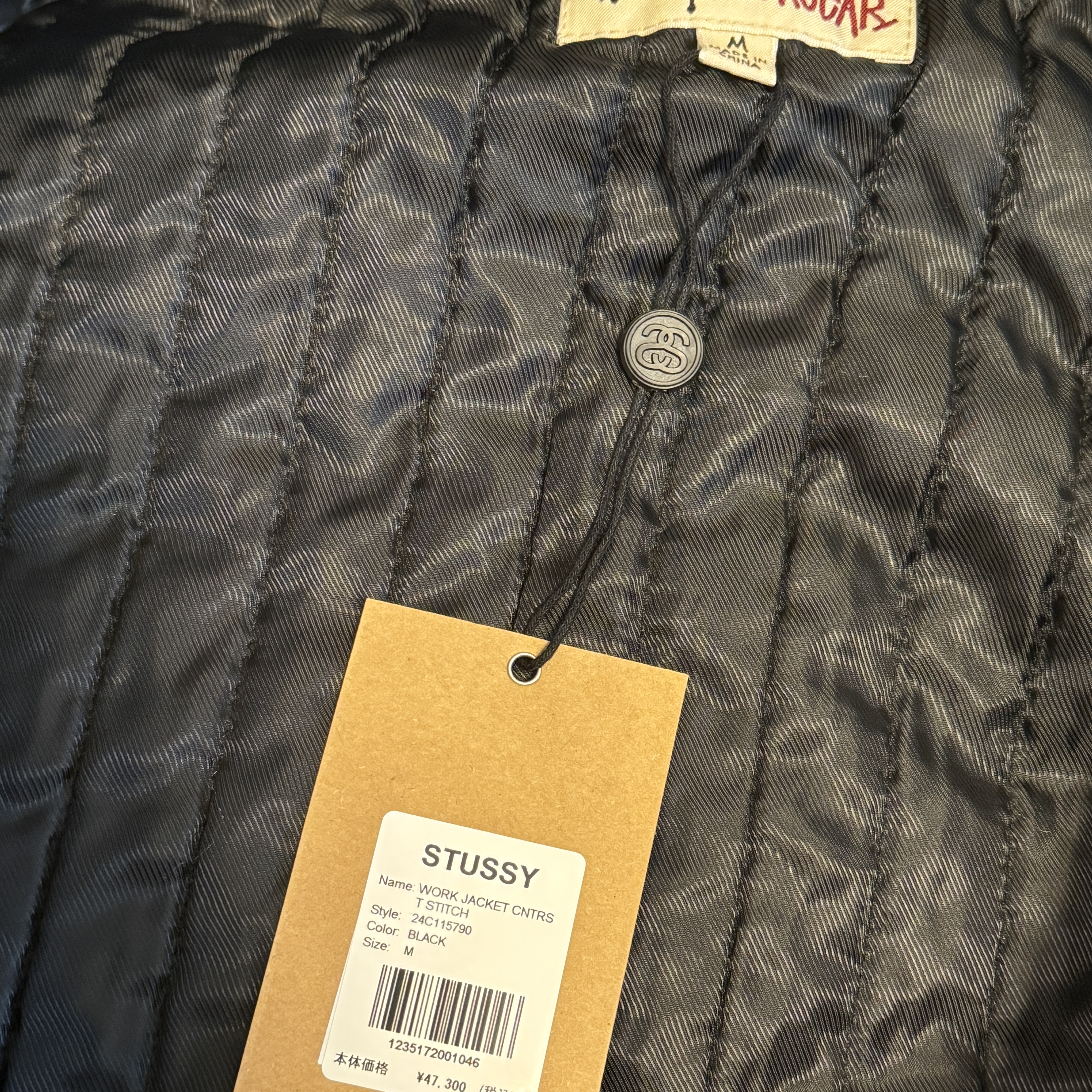 Stussy Work Jacket Contrast Stitch Black 착용 스타일 - 4