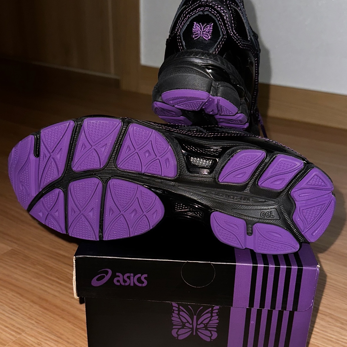 Asics x Needles Gel-NYC Black Purple 착용 스타일