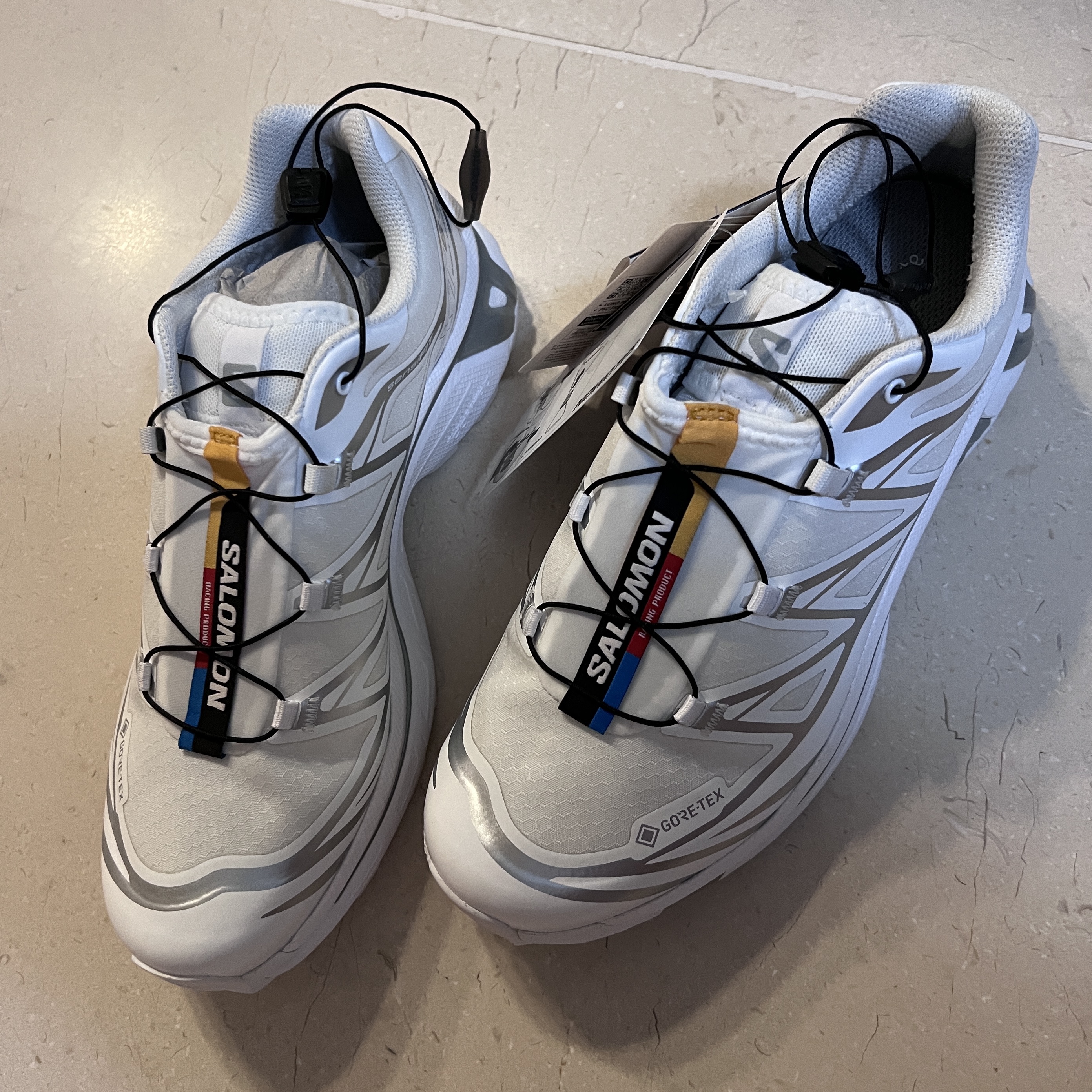 Salomon XT-6 Gore-Tex White Silver 착용 스타일