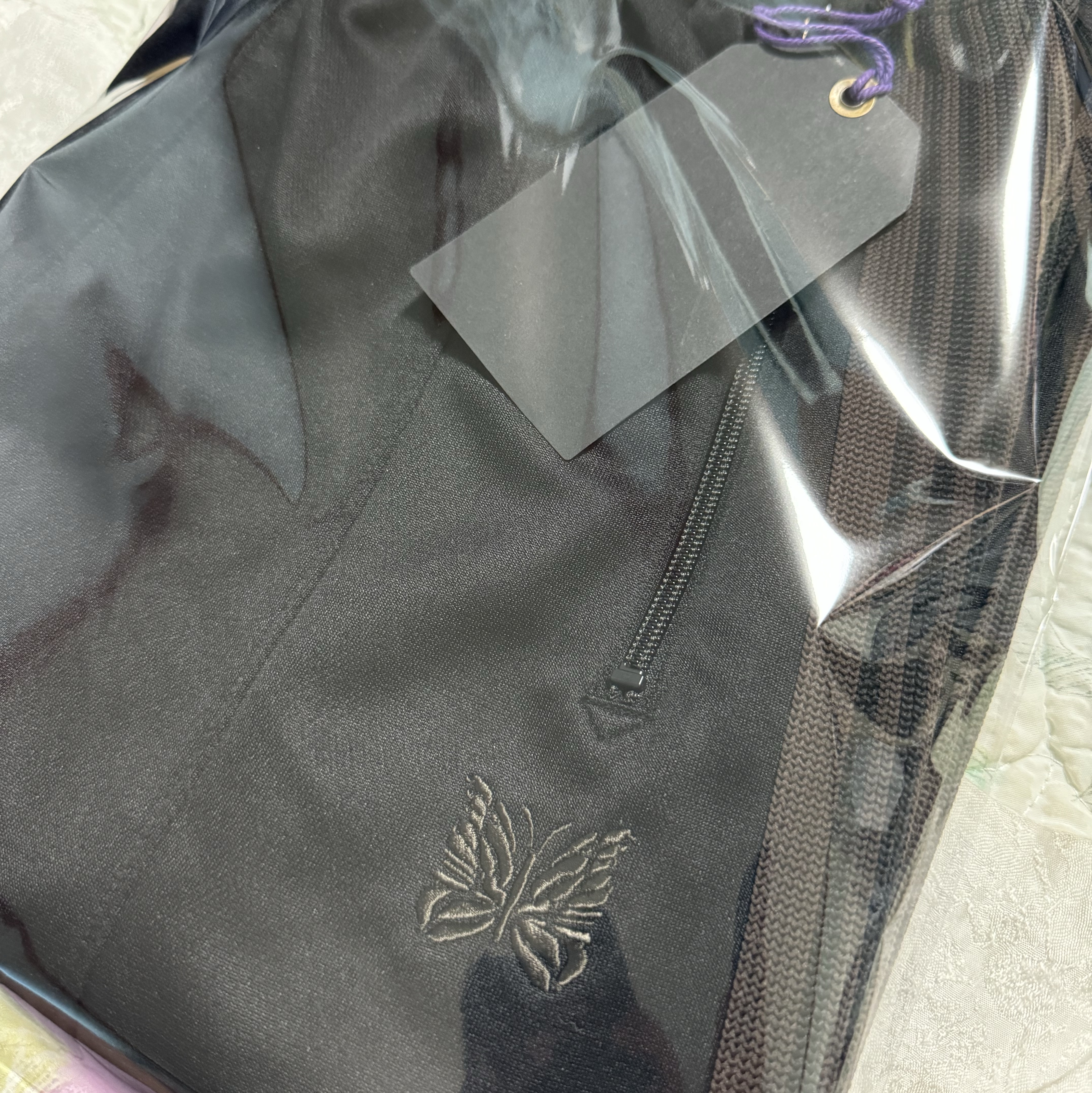 Needles H.D. Track Pants Poly Smooth Black 착용 스타일
