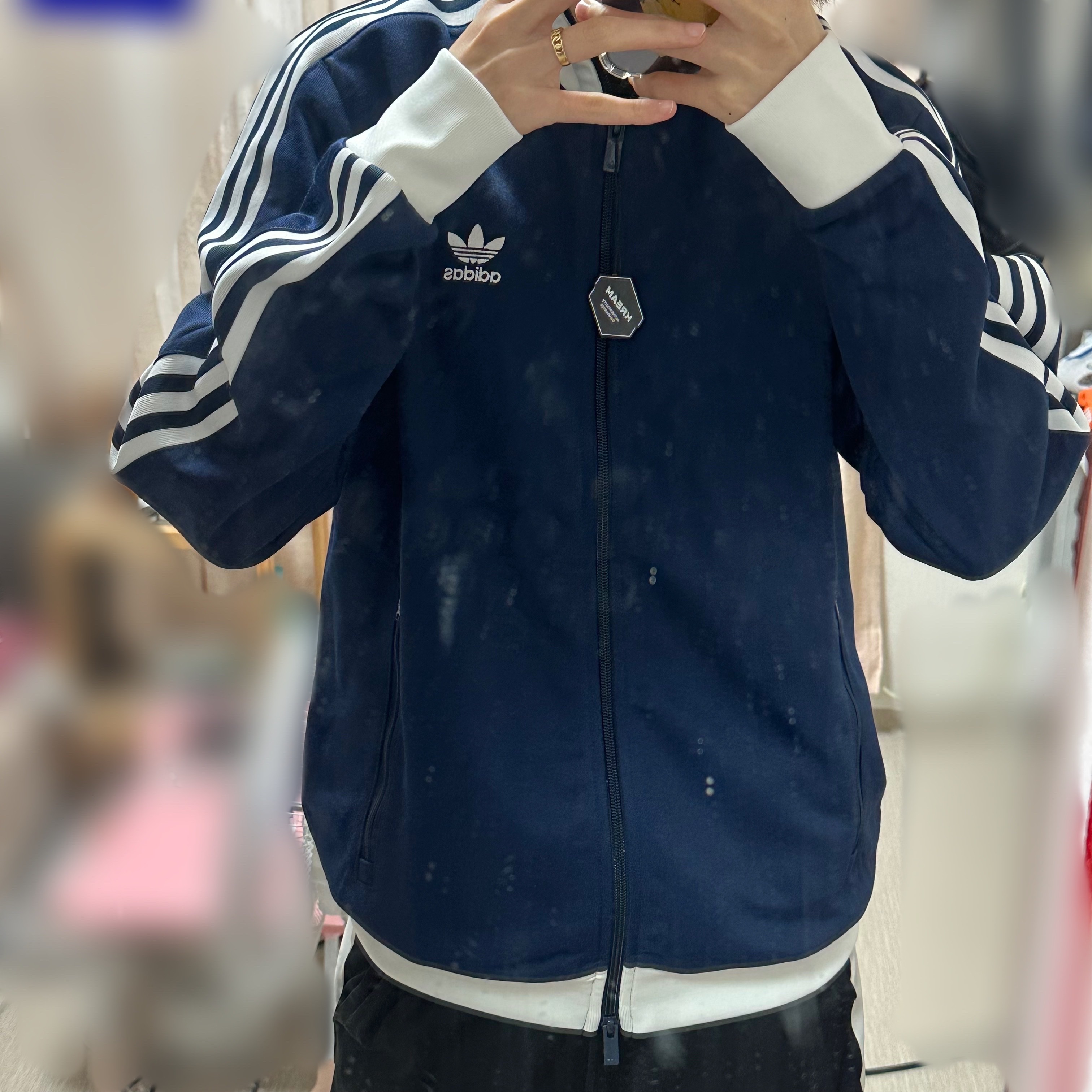 Adidas Adicolor Classic Beckenbauer Track Top Night Indigo - KR Sizing 착용 스타일