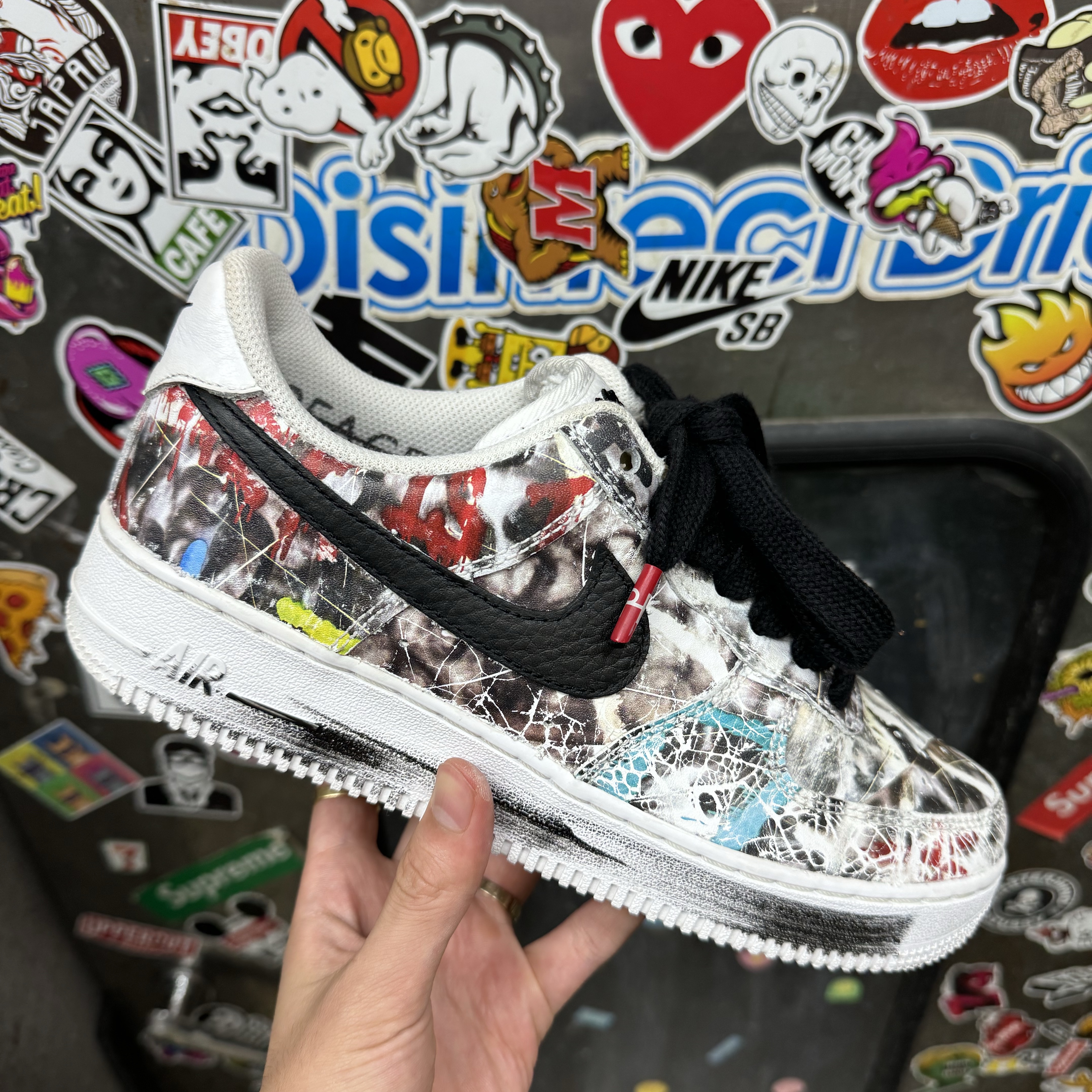 Nike x Peaceminusone Air Force 1 Low Para-Noise 3.0 Black and Multicolor, Nike x Peaceminusone Air Force 1 Low Para-Noise 2.0 착용 스타일 - 2