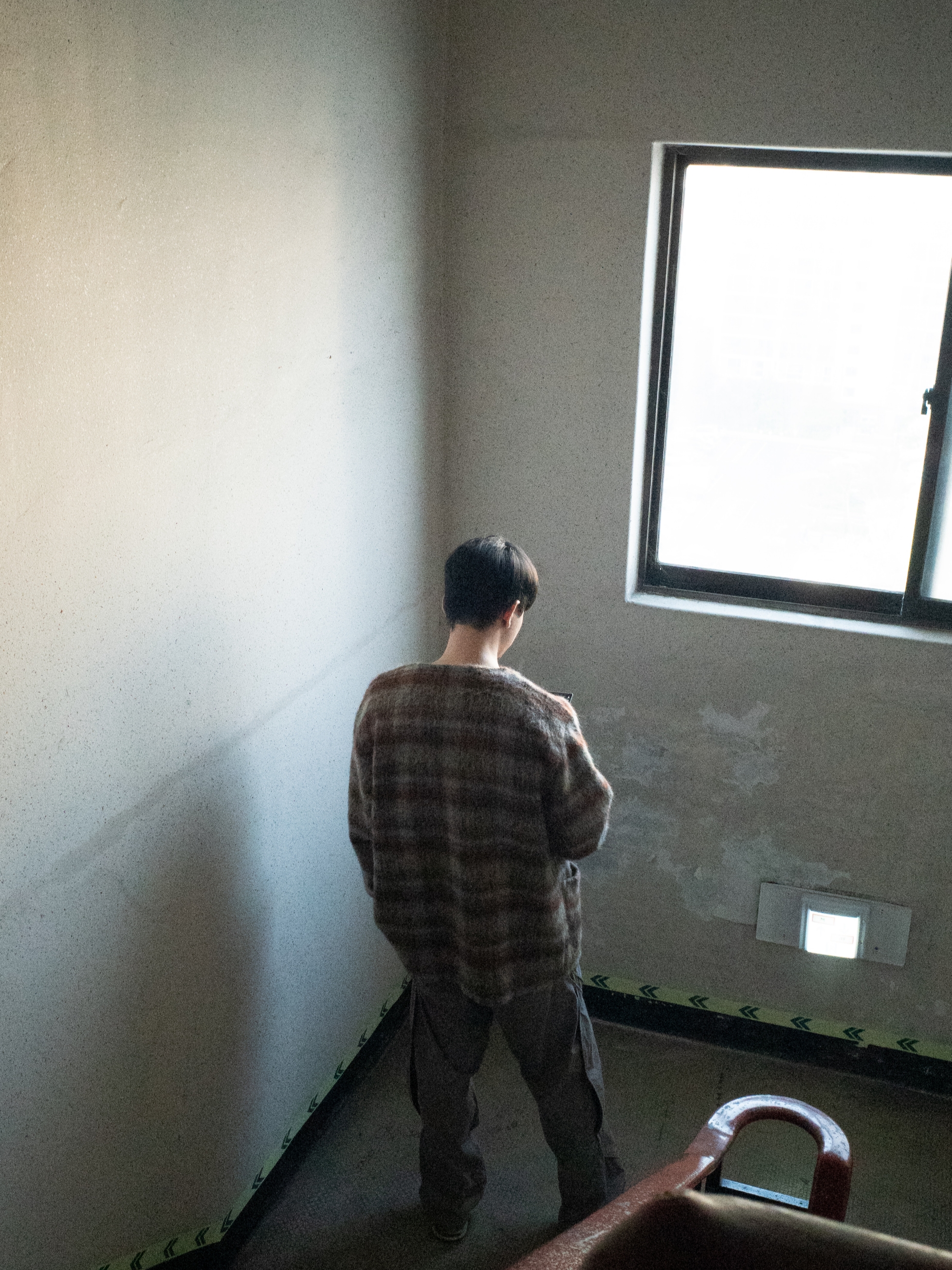 Our Legacy Cardigan Mohair Ament Check, Asics Gel-1130 Birch Dark Taupe - Korea Exclusive 착용 스타일 - 6