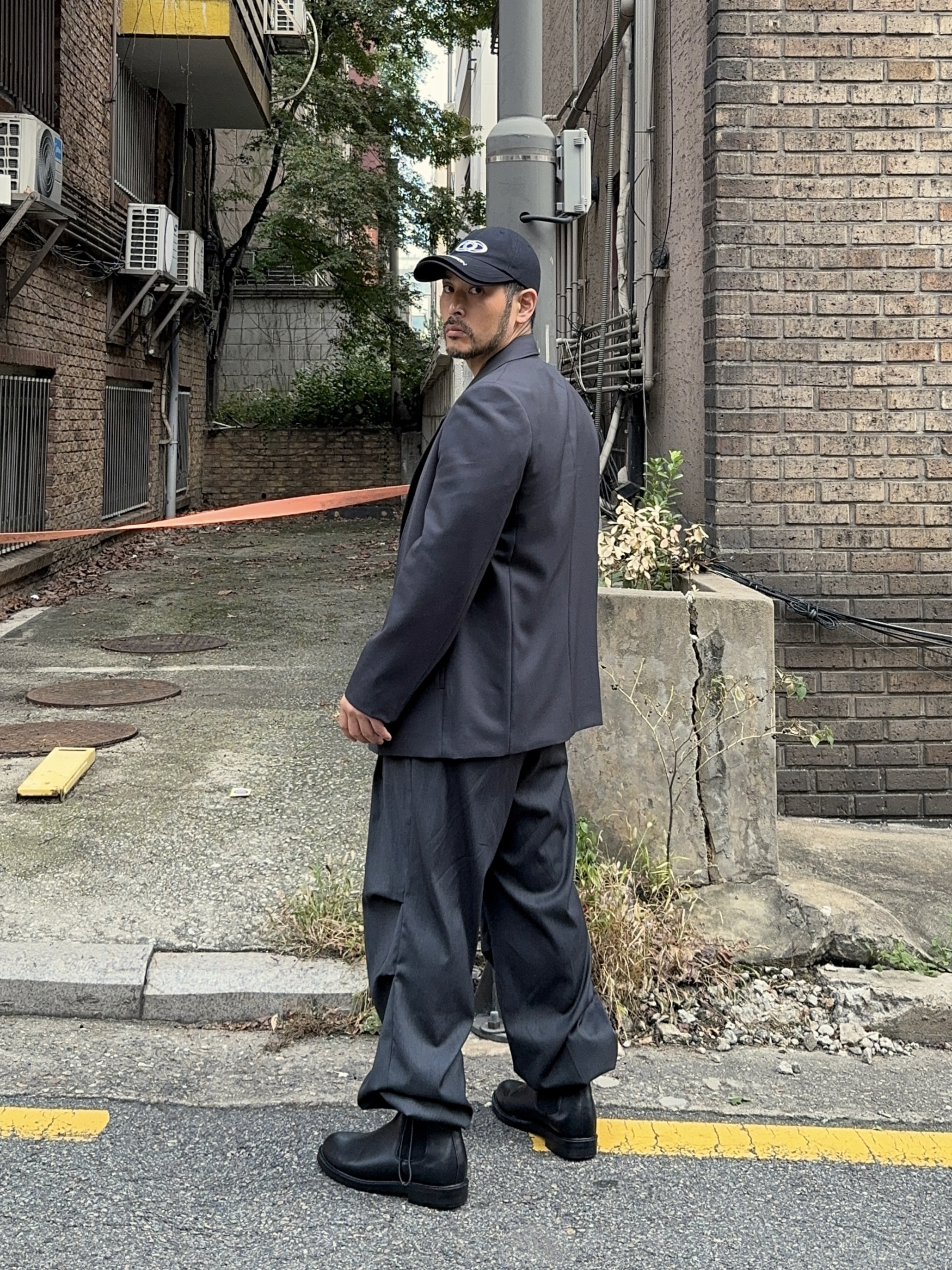 Civision by CSC Double Brim Cap Black 착용 스타일 - 4