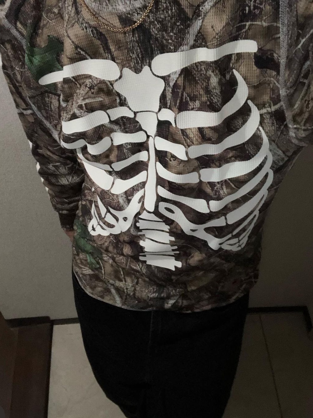 Supreme Hanes Bones Thermal Crew TrueTimber HTC Fall Camo (1 Pack) - 24FW 착용 스타일